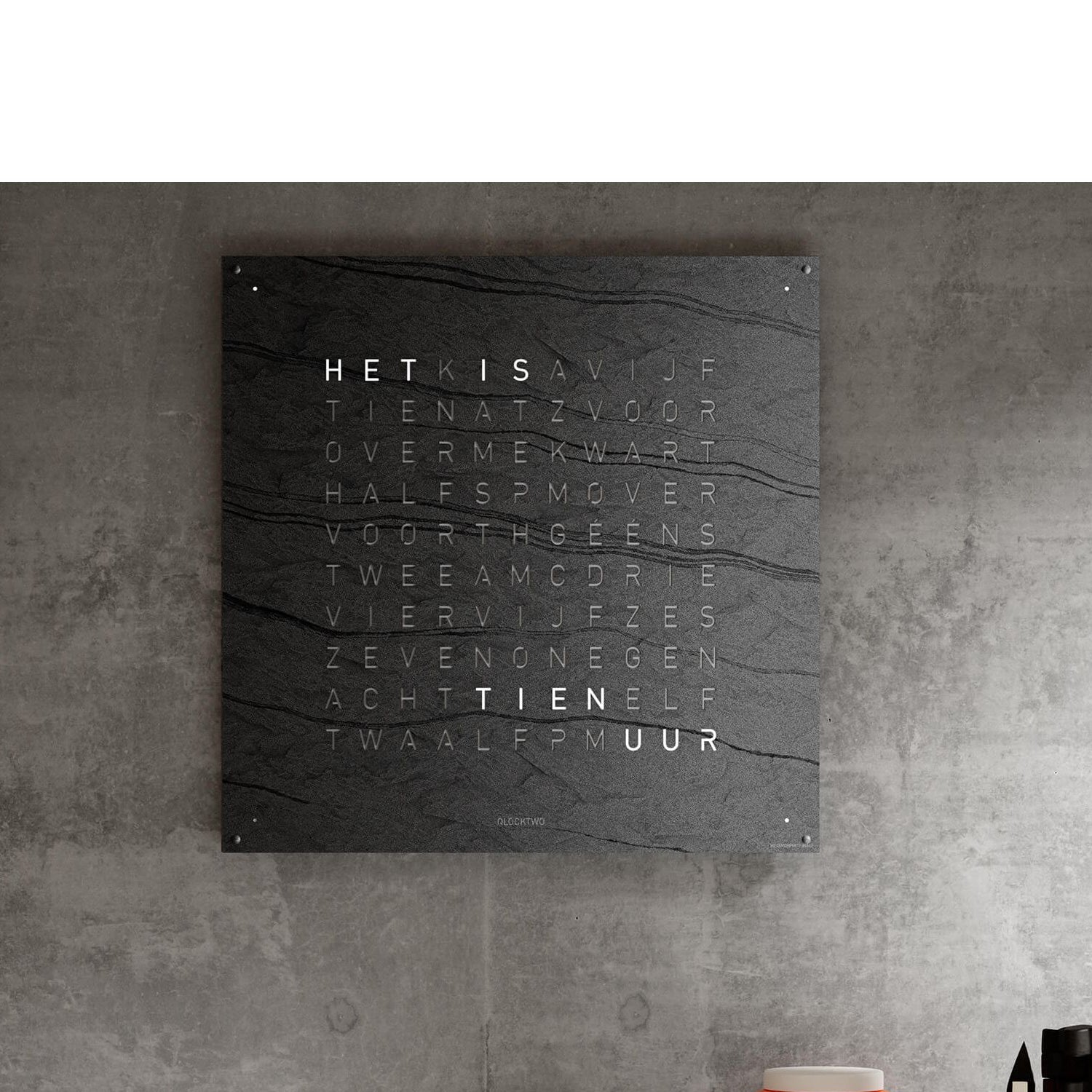QLOCKTWO LG4MM QLOCKTWO EARTH 90 Creator's Edition Metamorphite