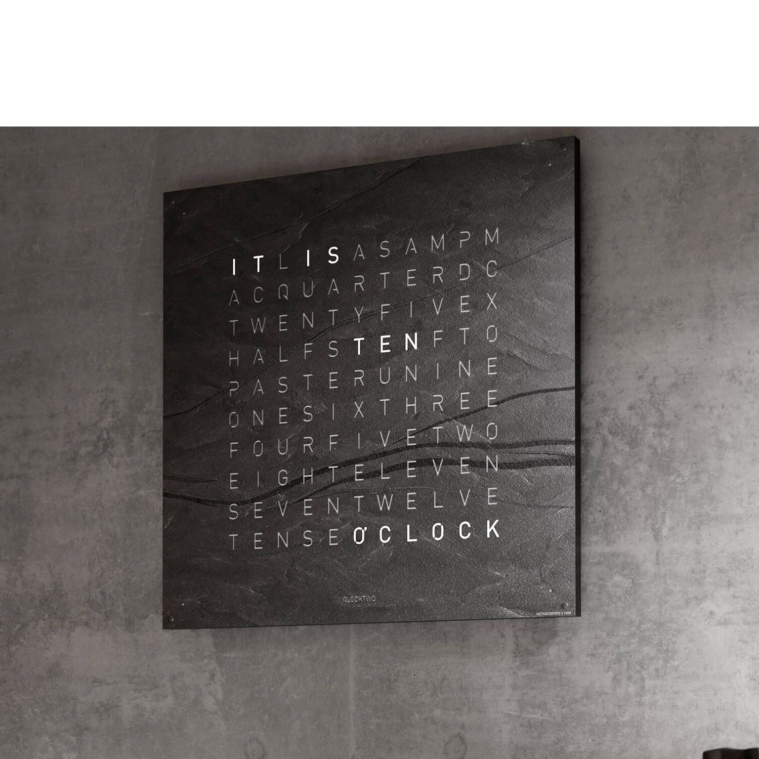 QLOCKTWO LG4MM QLOCKTWO EARTH 90 Creator's Edition Metamorphite