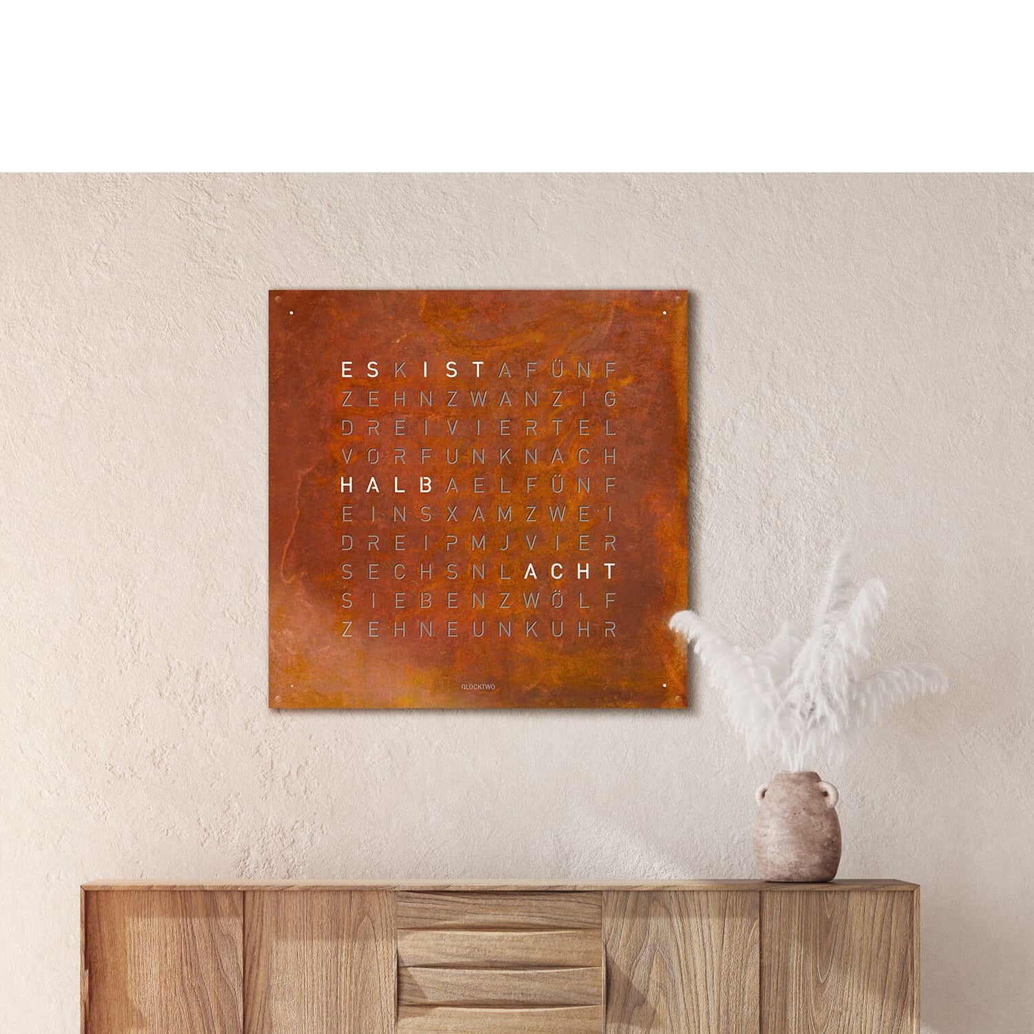 QLOCKTWO Q180V1RT QLOCKTWO EARTH 180 Rust