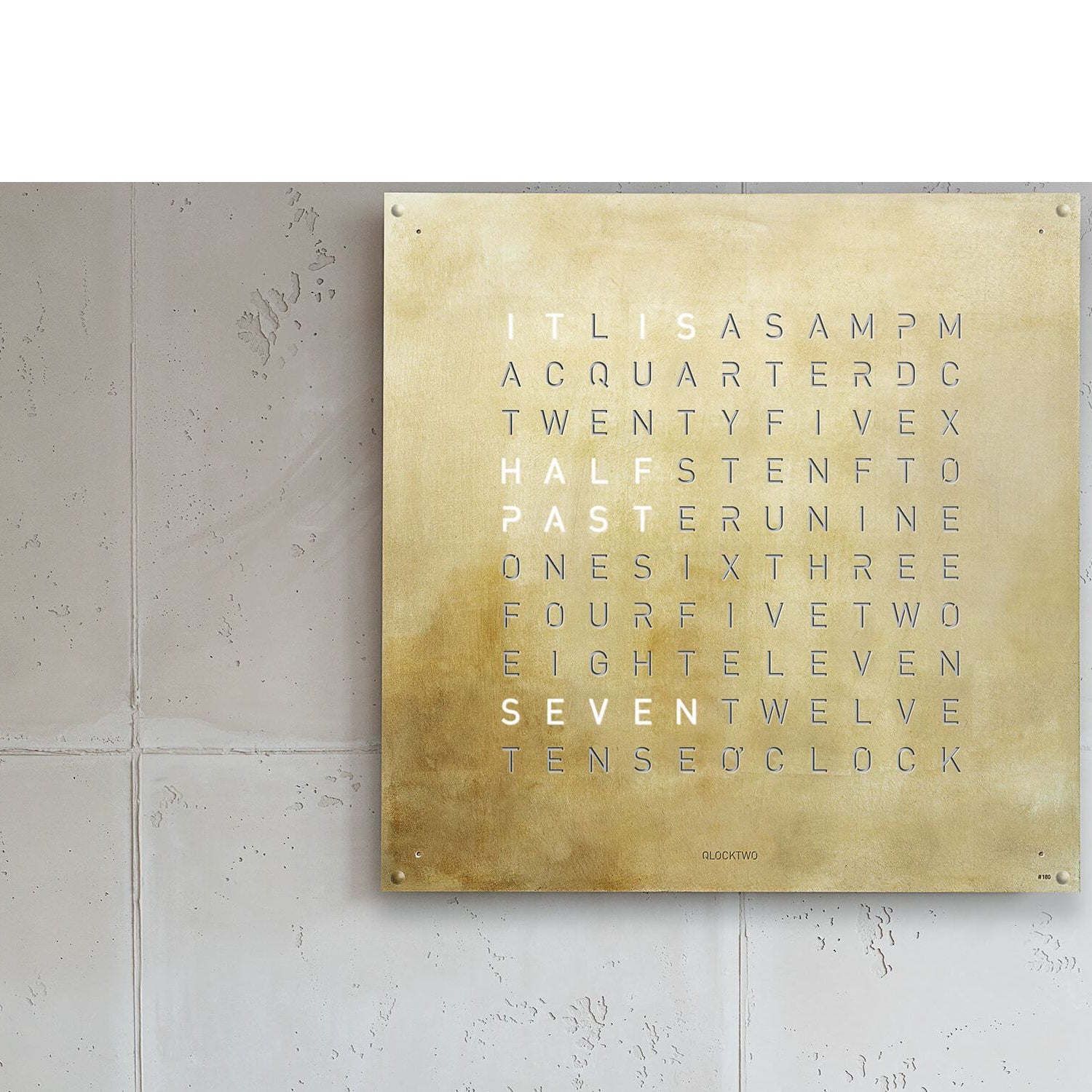 QLOCKTWO Q180V1SG QLOCKTWO EARTH 180 Silver & Gold