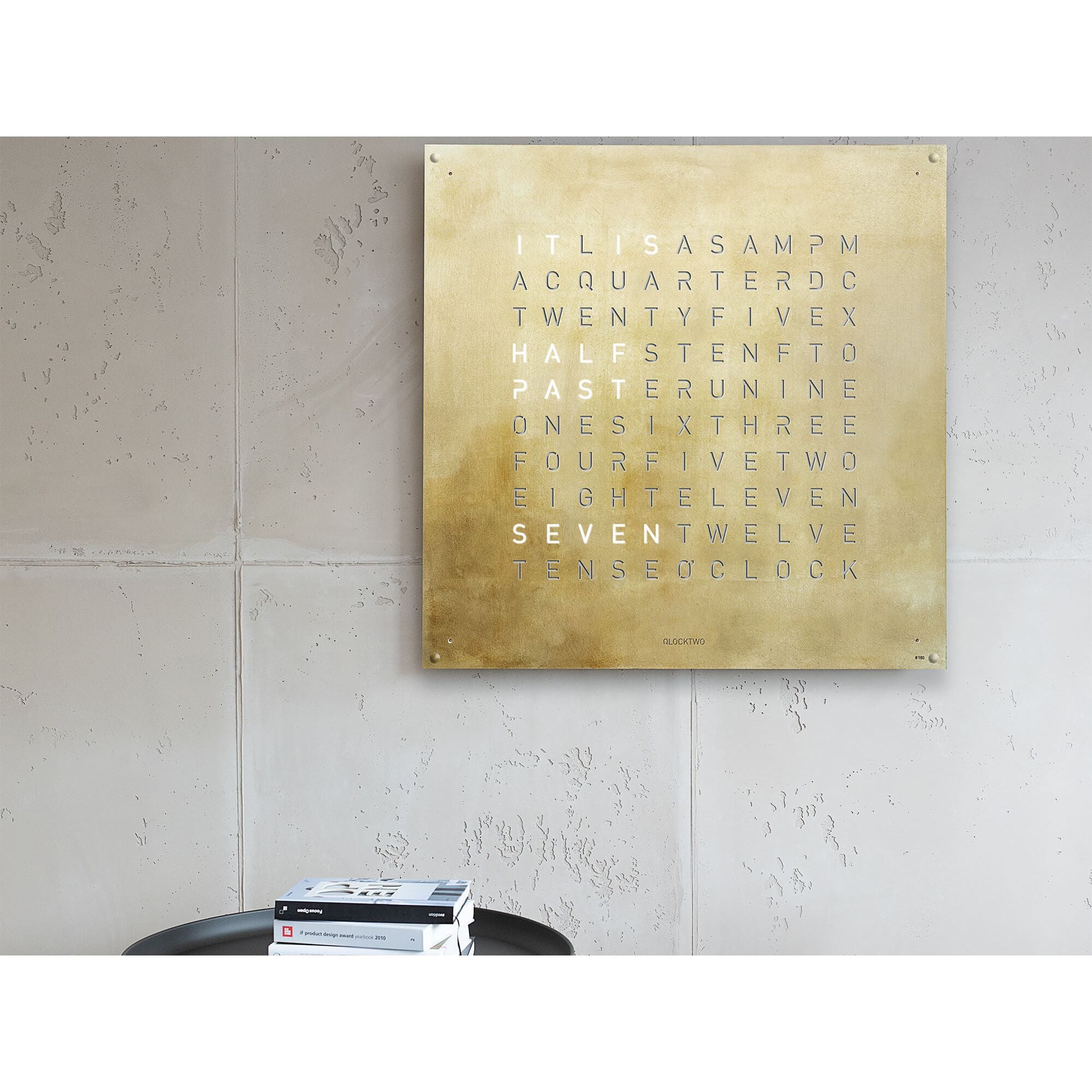 QLOCKTWO Q180V1SG QLOCKTWO EARTH 180 Silver & Gold