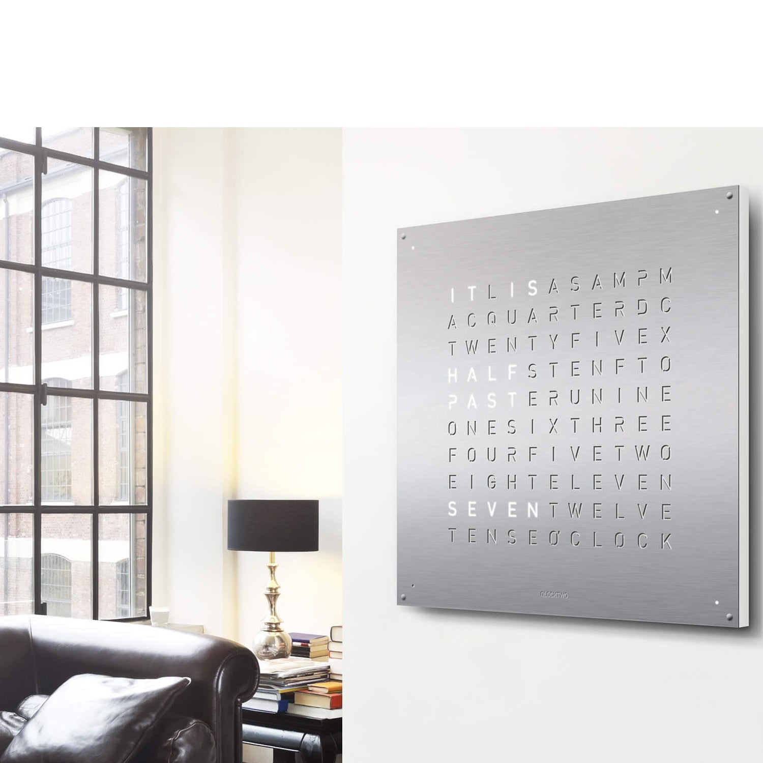 QLOCKTWO LG4SS QLOCKTWO EARTH 90 Steel Series