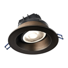 Lotus LED Lights - 4" Round Regressed Gimbal LED Recessed Light - LRG4-27K-BK - Canada Light Shop