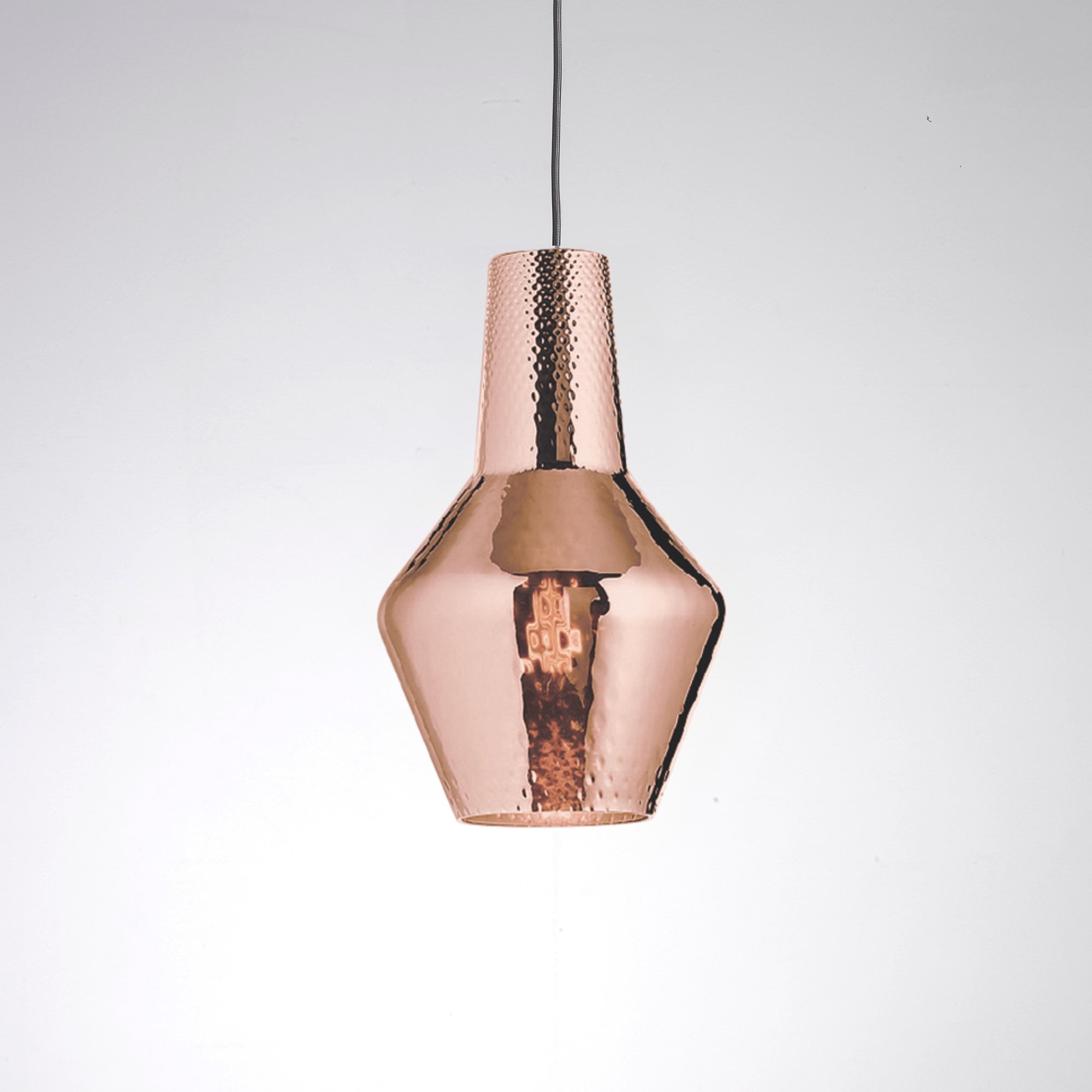 Zafferano America LRM0124 Romeo & Giulietta Pendant Light in Romeo Metallic Pink Gold 45 Inches