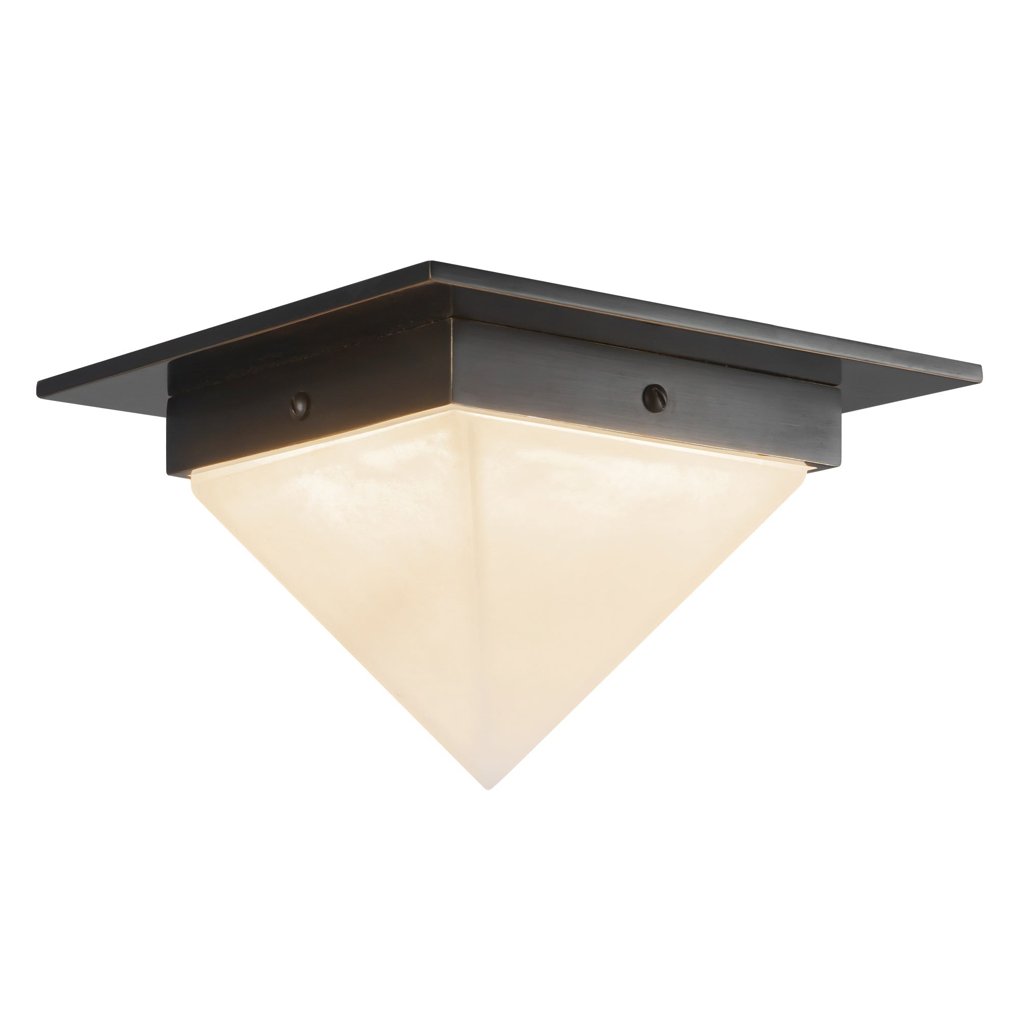 Alora Canada - FM345084PTBAR - One Light Flush Mount - Mineral - Patina Brass/Alabaster