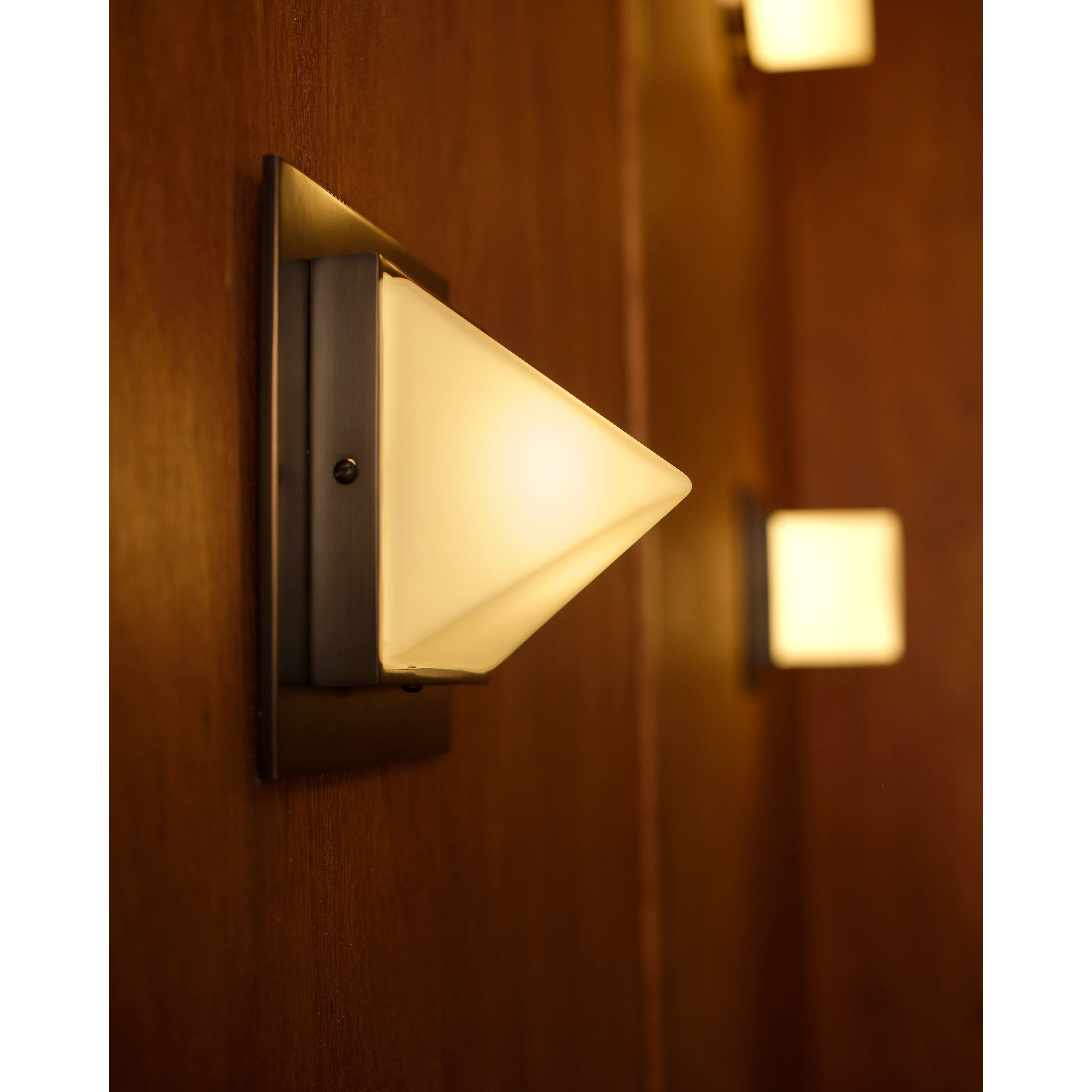 Alora Canada - FM345084PTBOP - One Light Flush Mount - Mineral - Patina Brass/Opal Glass