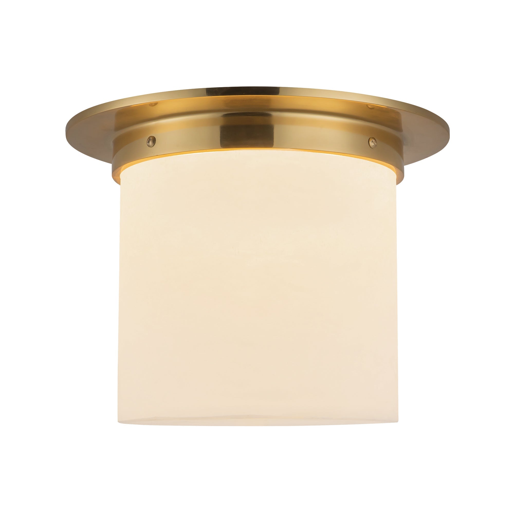 Alora Canada - FM360118PTBAR - One Light Flush Mount - Mineral - Patina Brass/Alabaster