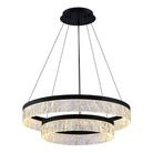 Kendal Lighting - Arctic Ice LED 2 Tier Chandelier - PF313-BLK - Canada Light Shop