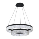 Kendal Lighting - Arctic Ice LED 2 Tier Chandelier - PF313-BLK - Canada Light Shop