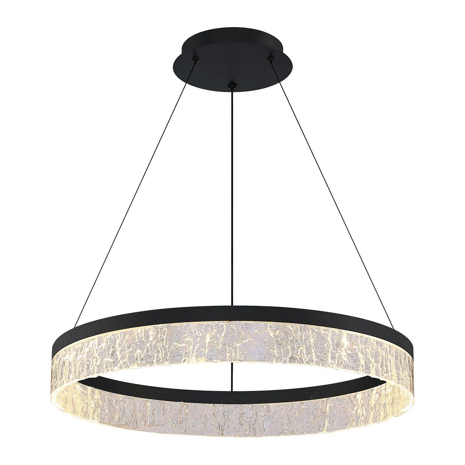 Kendal Lighting - Arctic Ice LED Chandelier - PF314-BLK - Canada Light Shop