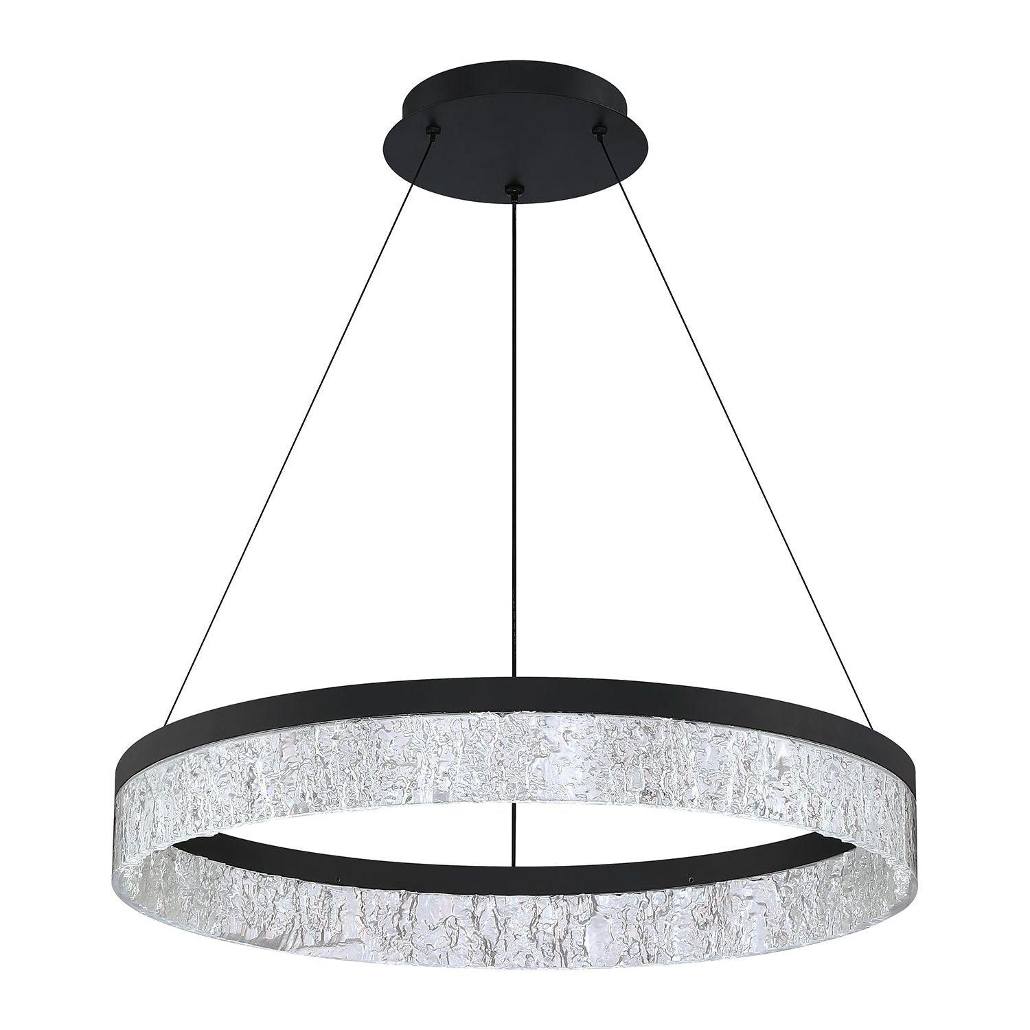 Kendal Lighting - Arctic Ice LED Chandelier - PF314-BLK - Canada Light Shop