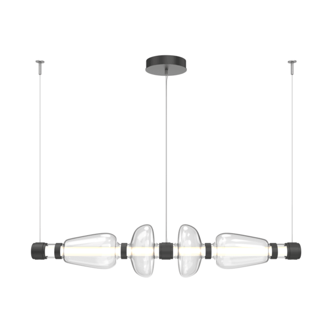 Hammerton Studio - Bolla Mandrel Linear Chandelier - PLB0094-04-MB-C-CA1-L3 - Canada Light Shop