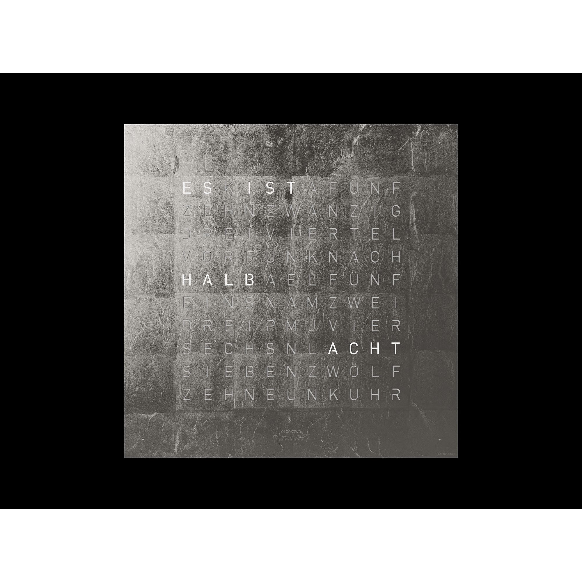 QLOCKTWO QT4BLPL QLOCKTWO EARTH 45 Creator's Edition Platinum