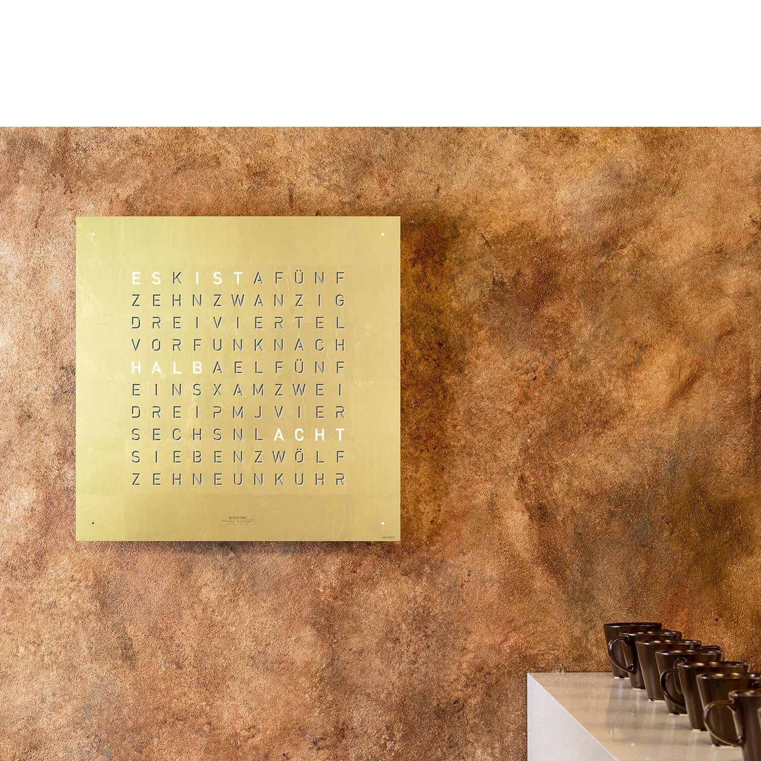 QLOCKTWO QT4GD QLOCKTWO EARTH 45 Creator's Edition Gold
