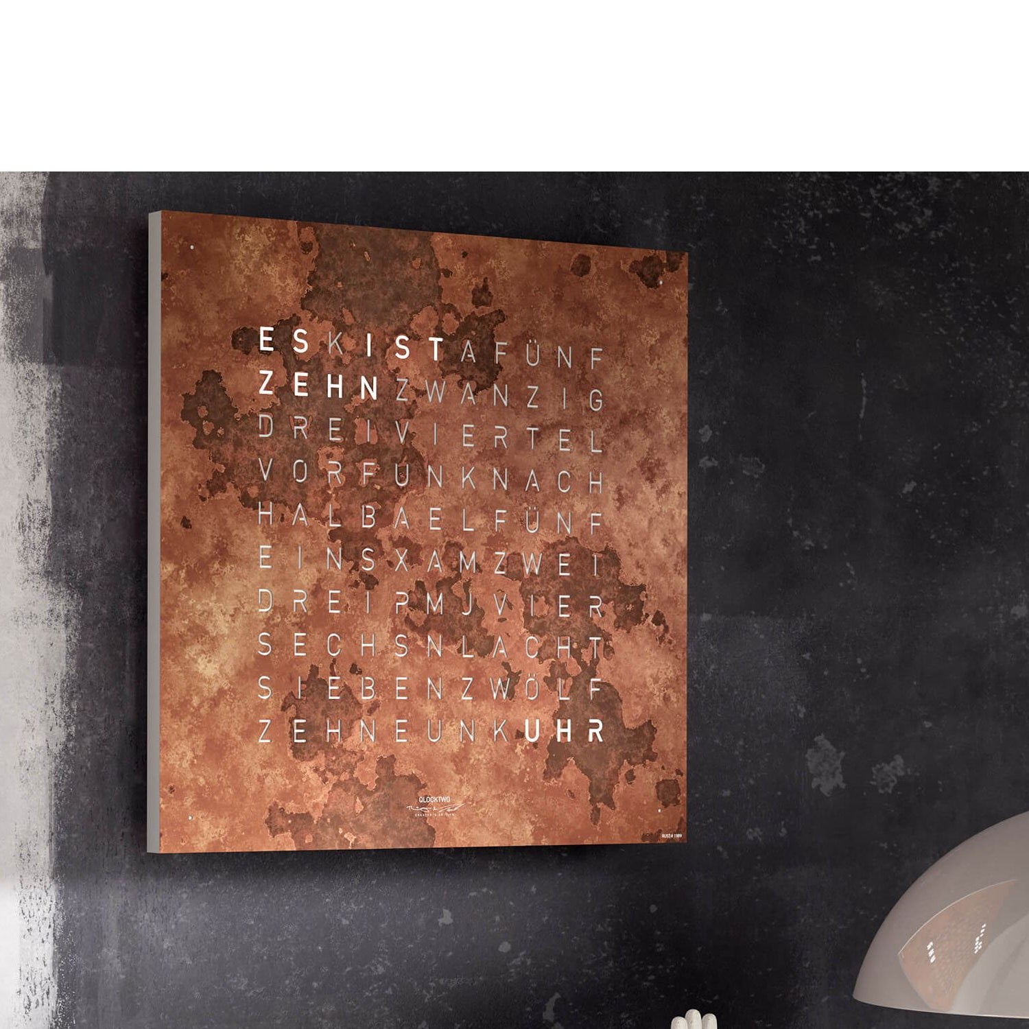 QLOCKTWO QT4RT QLOCKTWO EARTH 45 Creator's Edition Rust