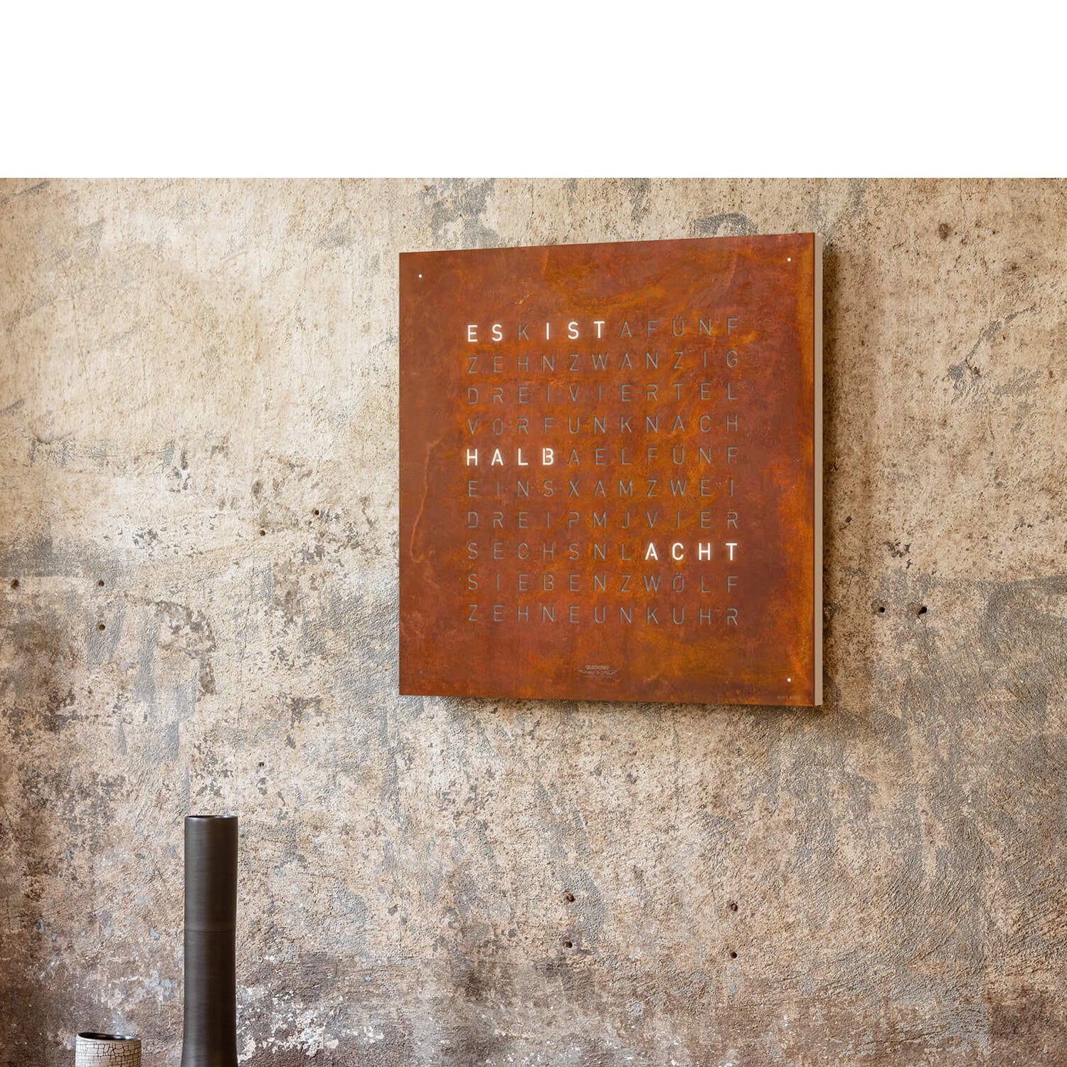 QLOCKTWO QT4RT QLOCKTWO EARTH 45 Creator's Edition Rust