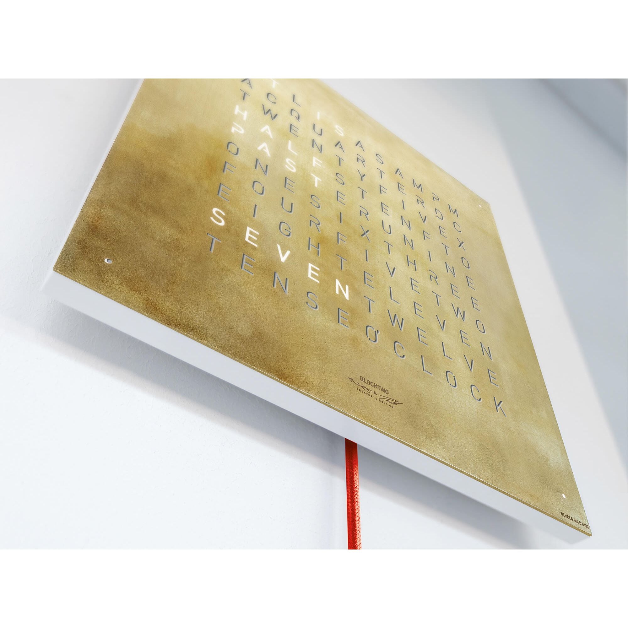 QLOCKTWO QT4SG QLOCKTWO EARTH 45 Creator's Edition Silver & Gold