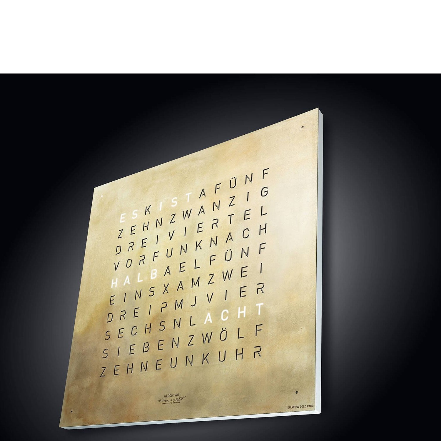 QLOCKTWO QT4SG QLOCKTWO EARTH 45 Creator's Edition Silver & Gold