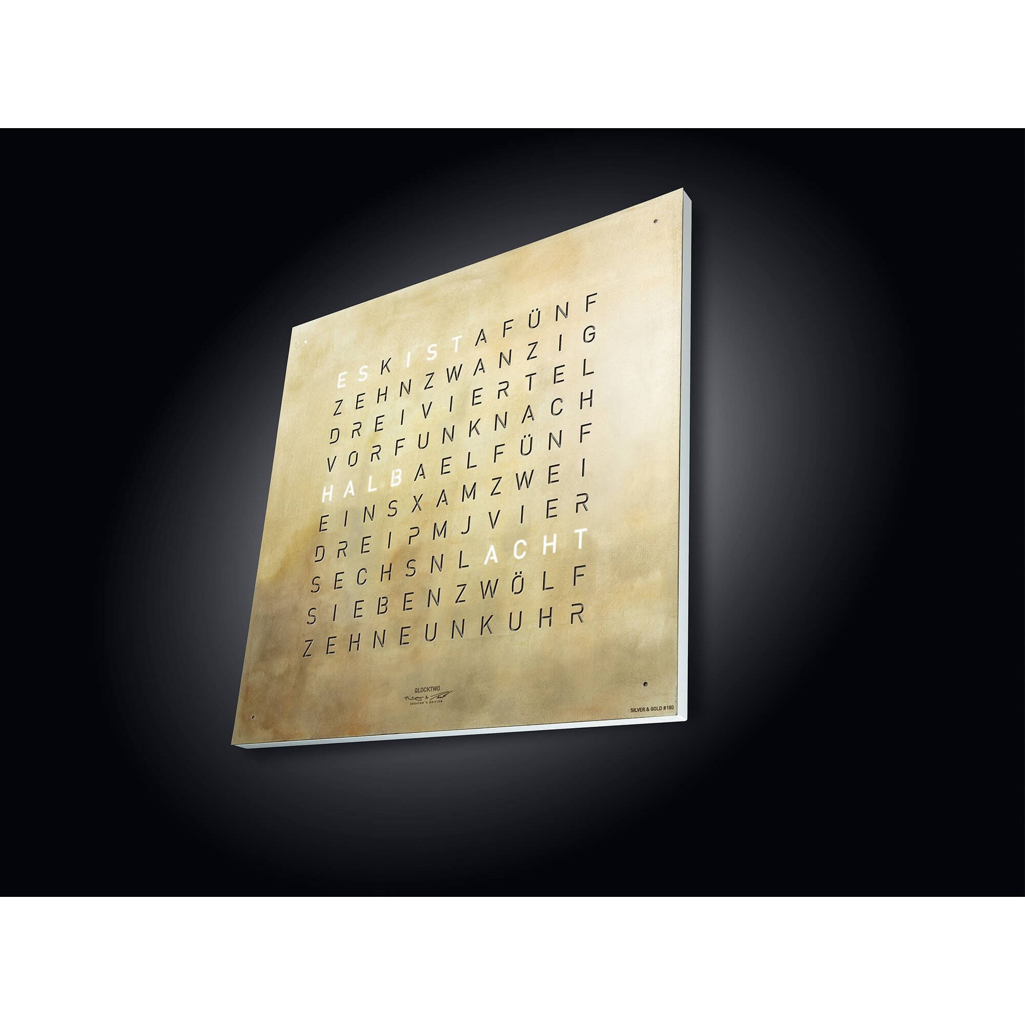QLOCKTWO QT4SG QLOCKTWO EARTH 45 Creator's Edition Silver & Gold