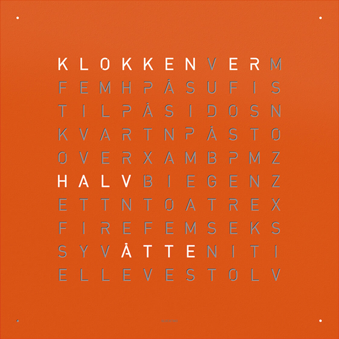 QLOCKTWO FCSFPC QLOCKTWO Earth 45 Frontcover Custom Color