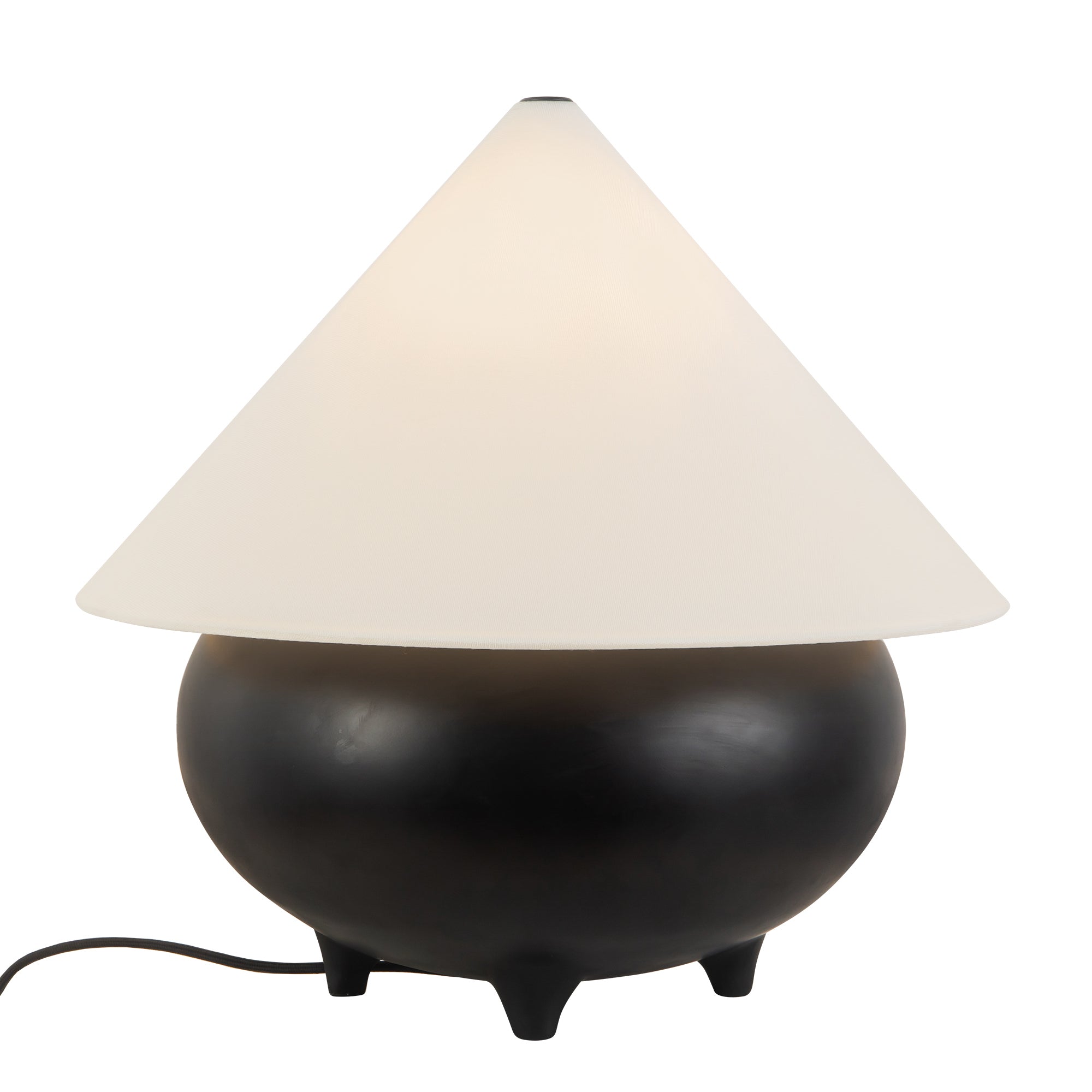 Alora Canada - TL453017MBWL - One Light Table Lamp - Rowan - Matte Black/White Linen