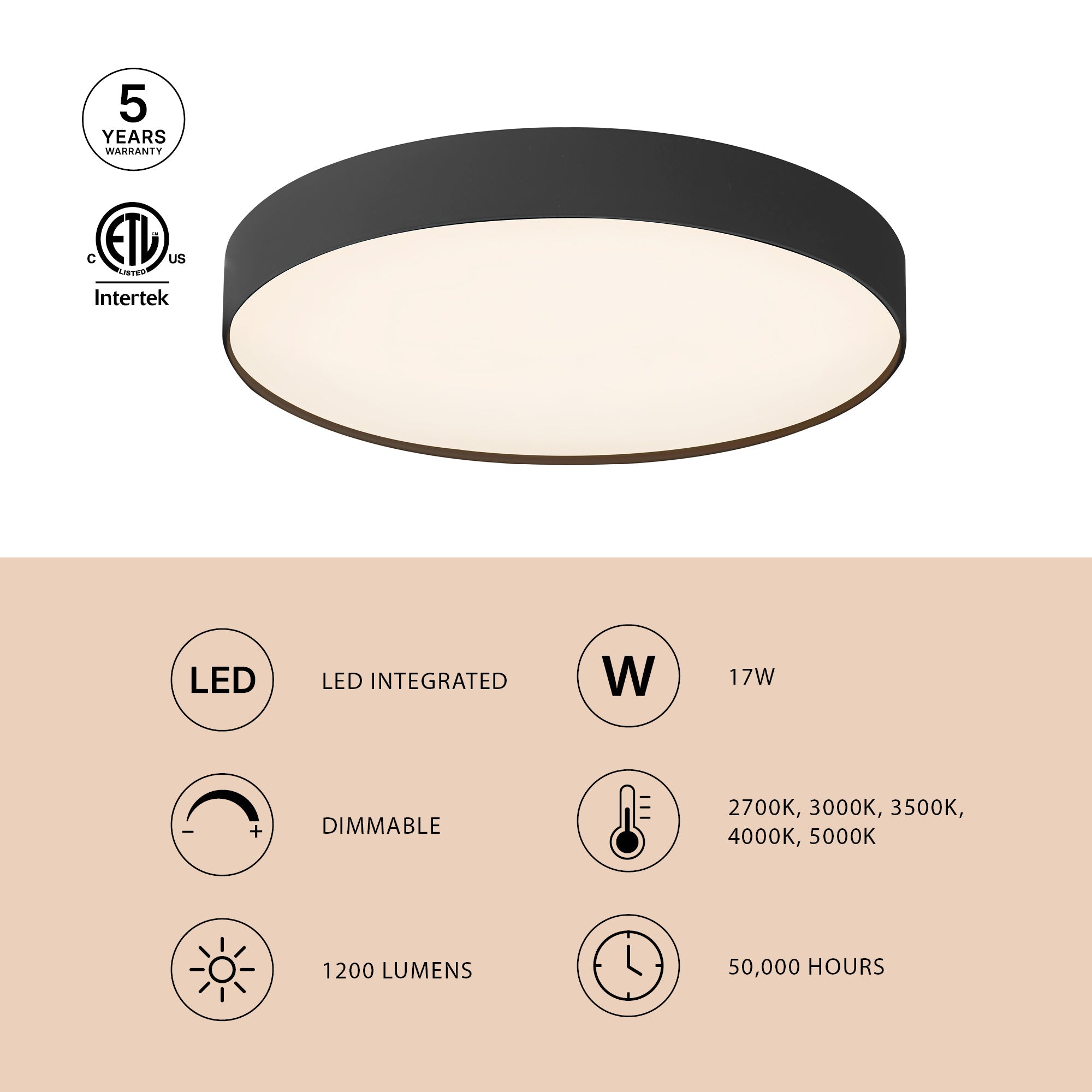 Kuzco Lighting FM7-286B Rynn Flush Mount