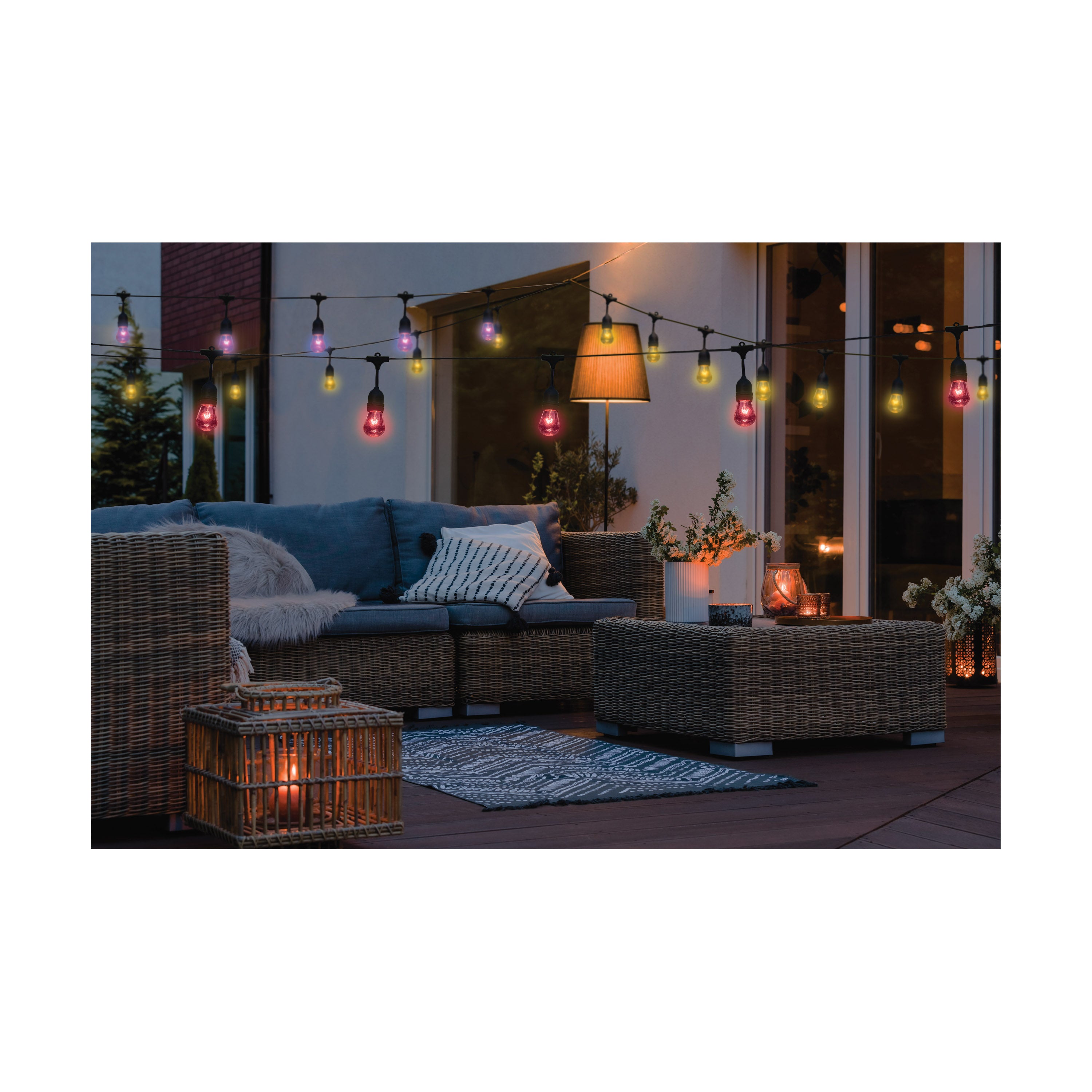 Satco Products S11191 Starfish Smart LED 48ft - 15 Light - Indoor/Outdoor String Lights