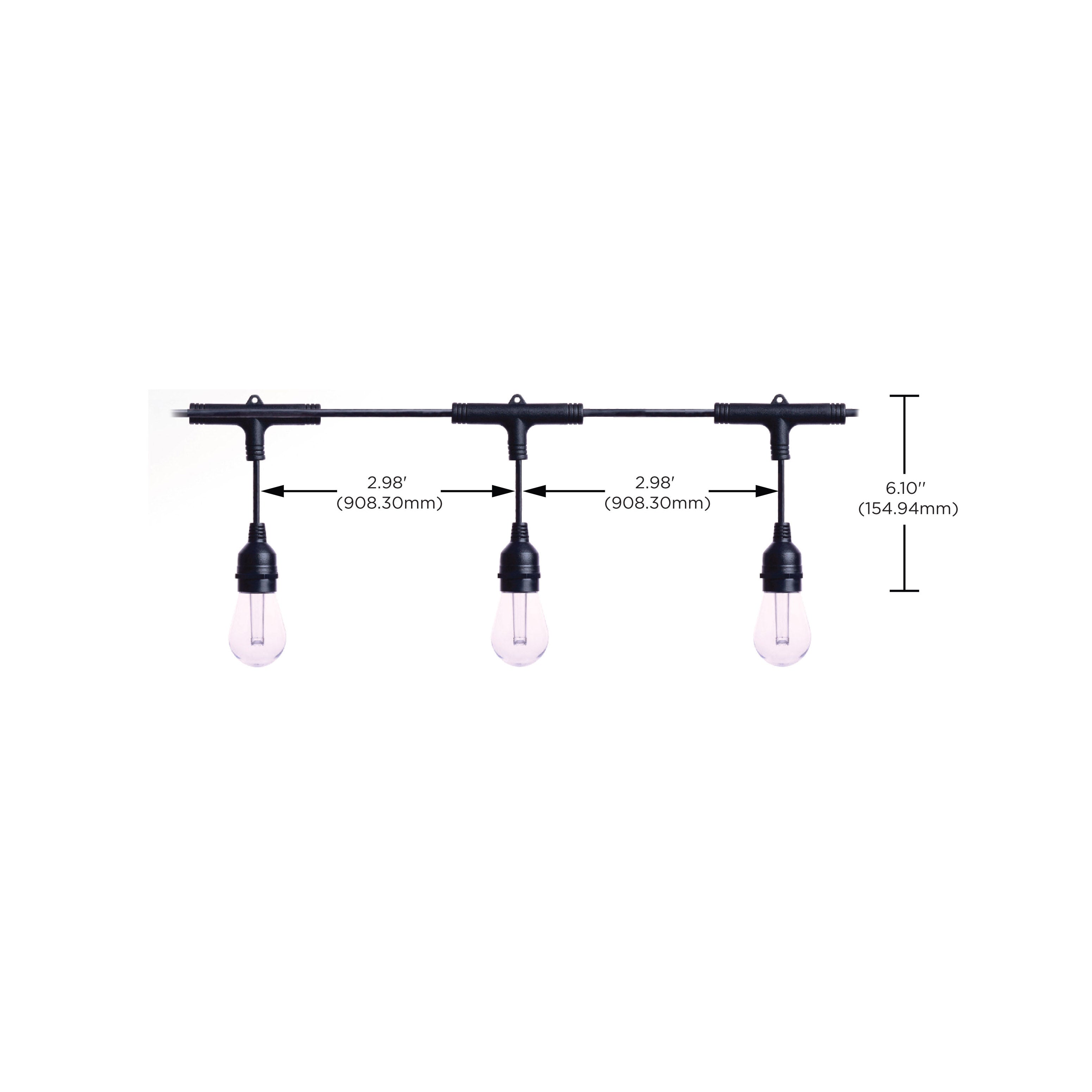 Satco Products S11191 Starfish Smart LED 48ft - 15 Light - Indoor/Outdoor String Lights