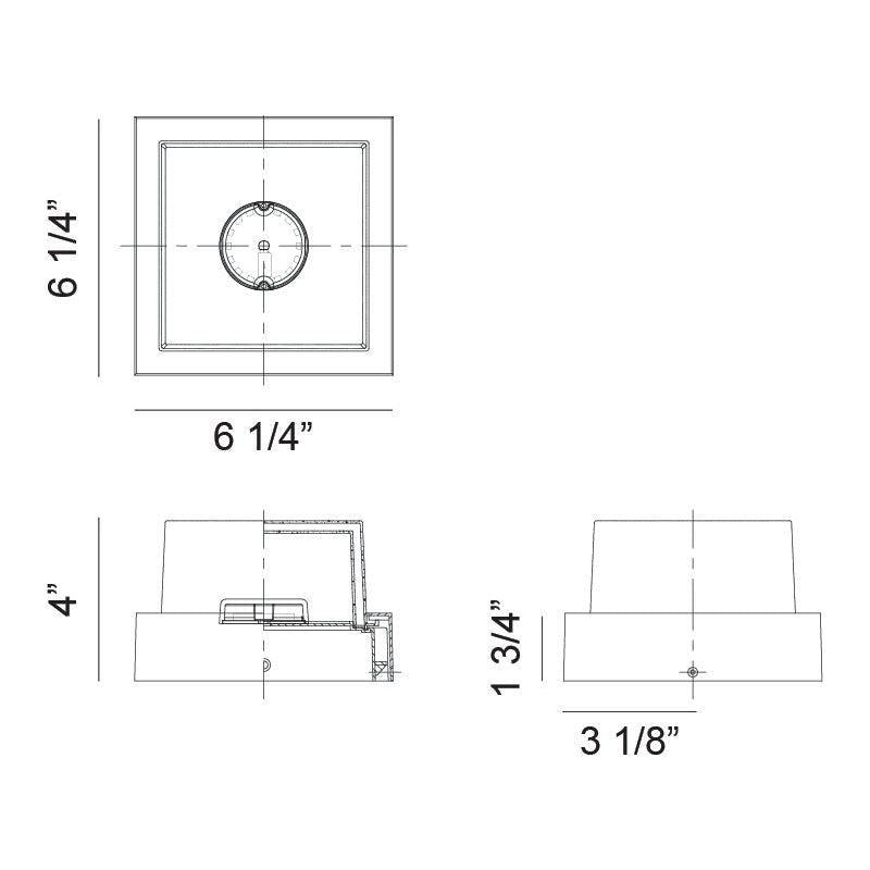 Matteo Lighting - Syvana Square LED Wall Sconce - S11441GY - Canada Light Shop