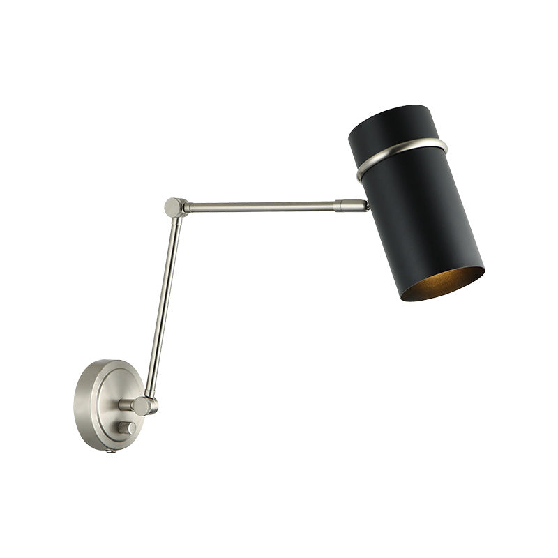 Matteo Canada - S17721BNMB - One Light Wall Sconce - Cilindro - Brushed Nickel & Matte Black
