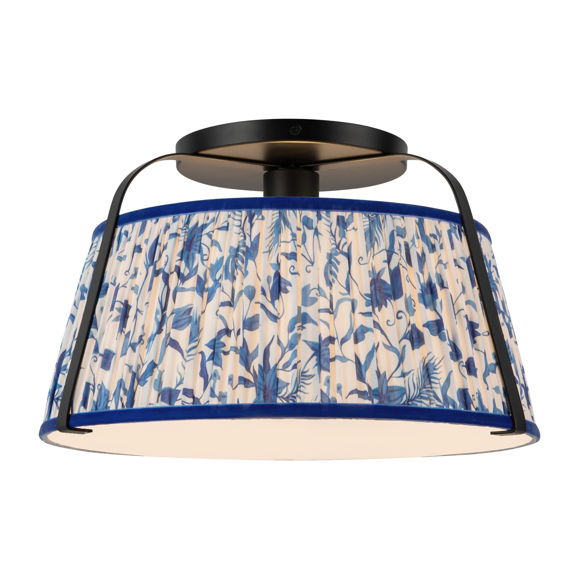 Alora Canada - SF675213BGWL - One Light Semi-Flush Mount - Scout - Brushed Gold/White Linen