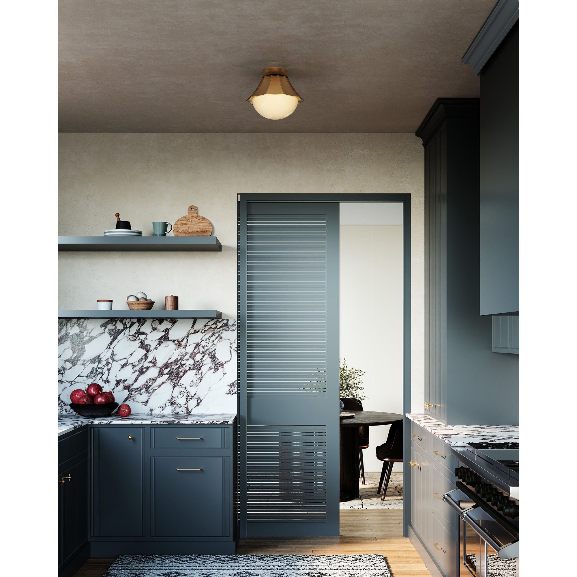 Alora Canada - SF595211MBOP - One Light Semi-Flush Mount - Shelton - Matte Black