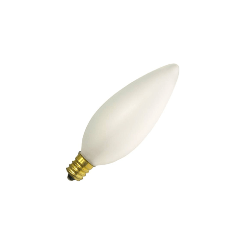 Satco Products - 25 Watt BA9 1/2 Incandescent, Frost, 2500 Average rated hours, 193 Lumens, Candelabra base, 130 Volt - A3685 - Canada Light Shop