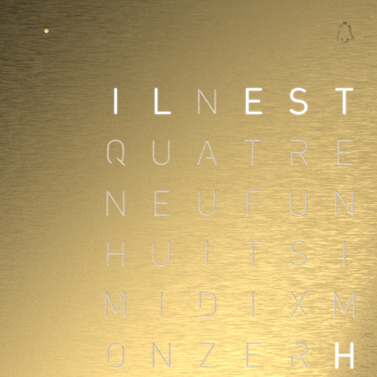 QLOCKTWO T4GGD QLOCKTWO EARTH 13.5 Golden Legend