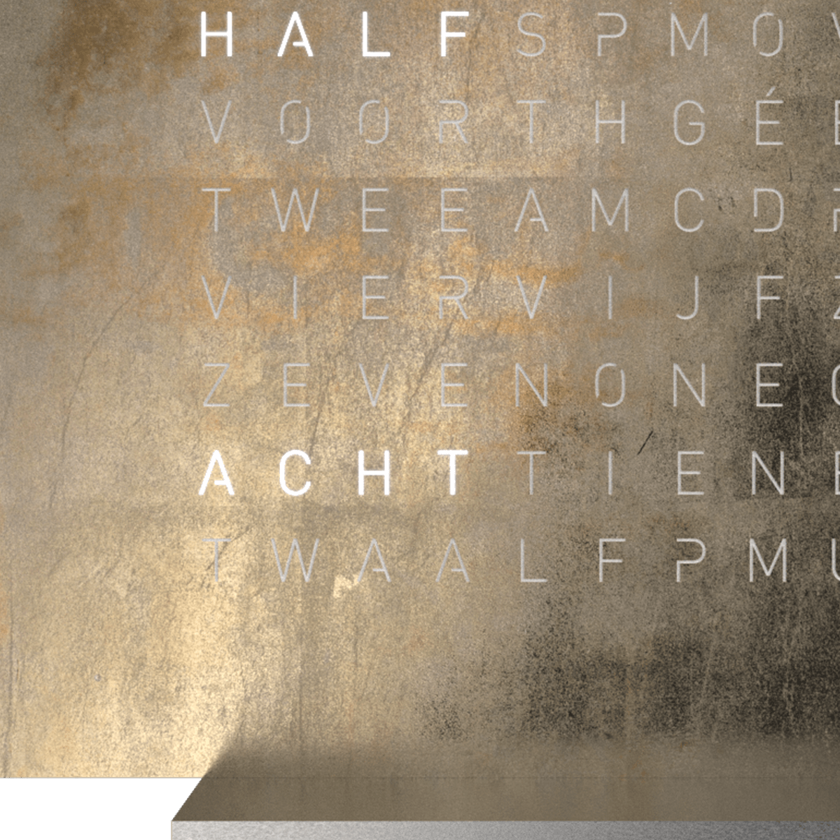 QLOCKTWO T4SSG QLOCKTWO EARTH 13.5 Creator's Edition Silver & Gold