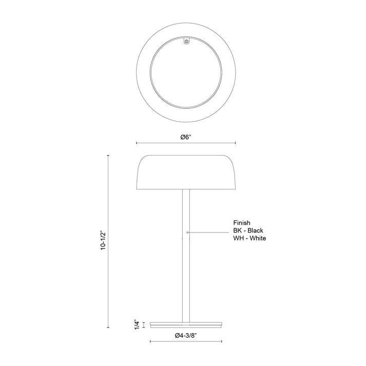 Kuzco Lighting - Brilla LED Table Lamp - TL68211-BK - Canada Light Shop