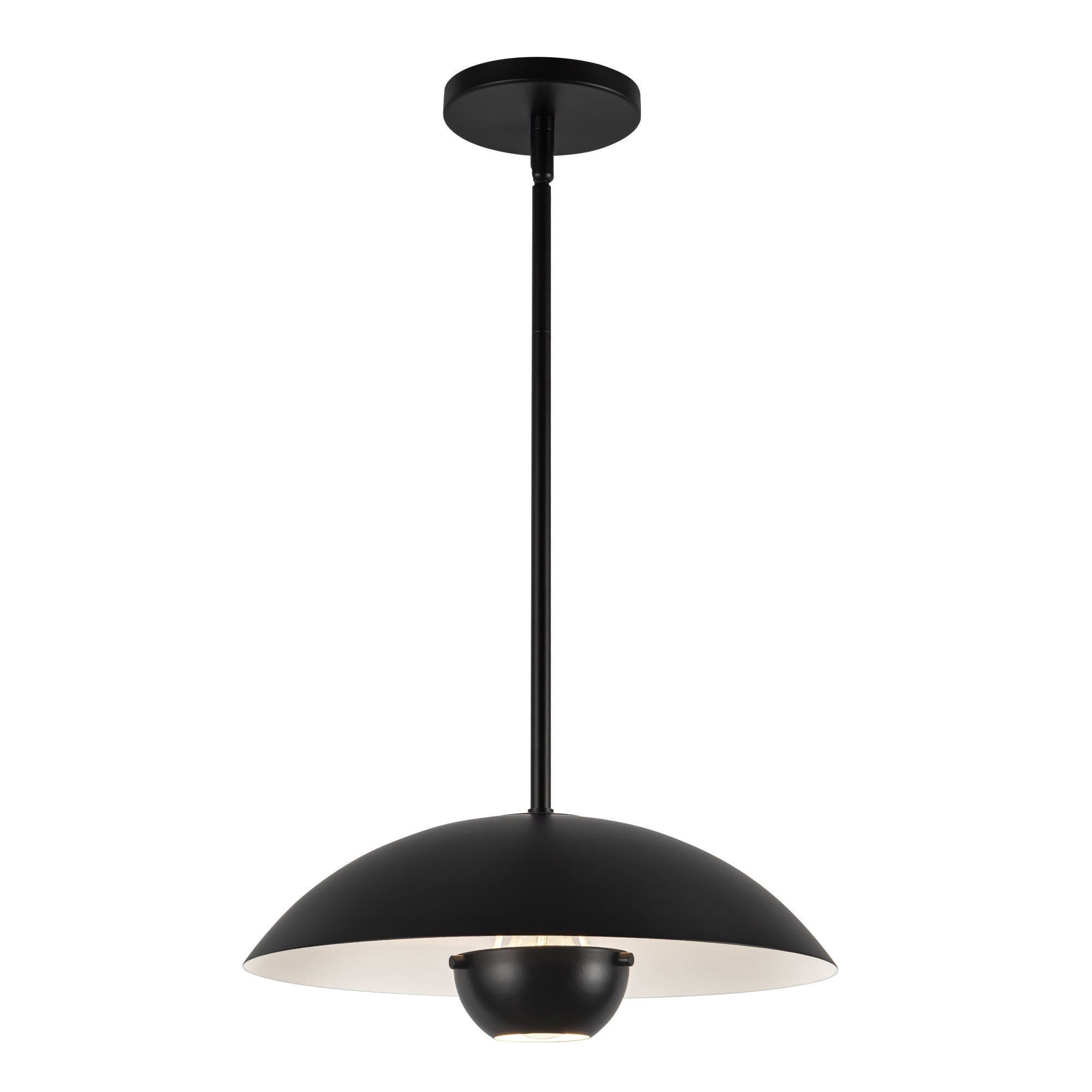 Kuzco Canada - PD11914-OP/BK - One Light Pendant - Umbra - Opal Glass/Black