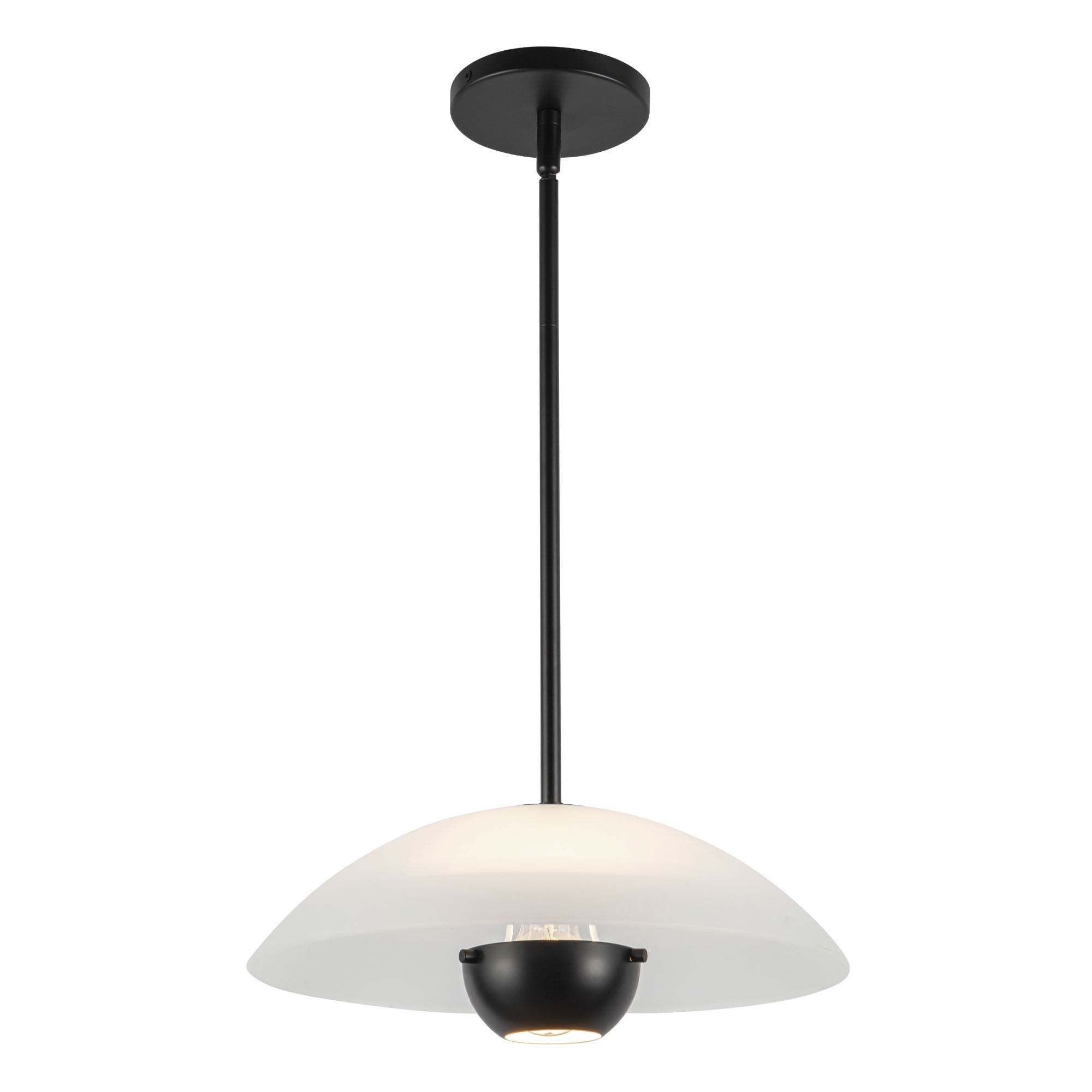 Kuzco Canada - PD11914-OP/VB - One Light Pendant - Umbra - Opal Glass/Vintage Brass