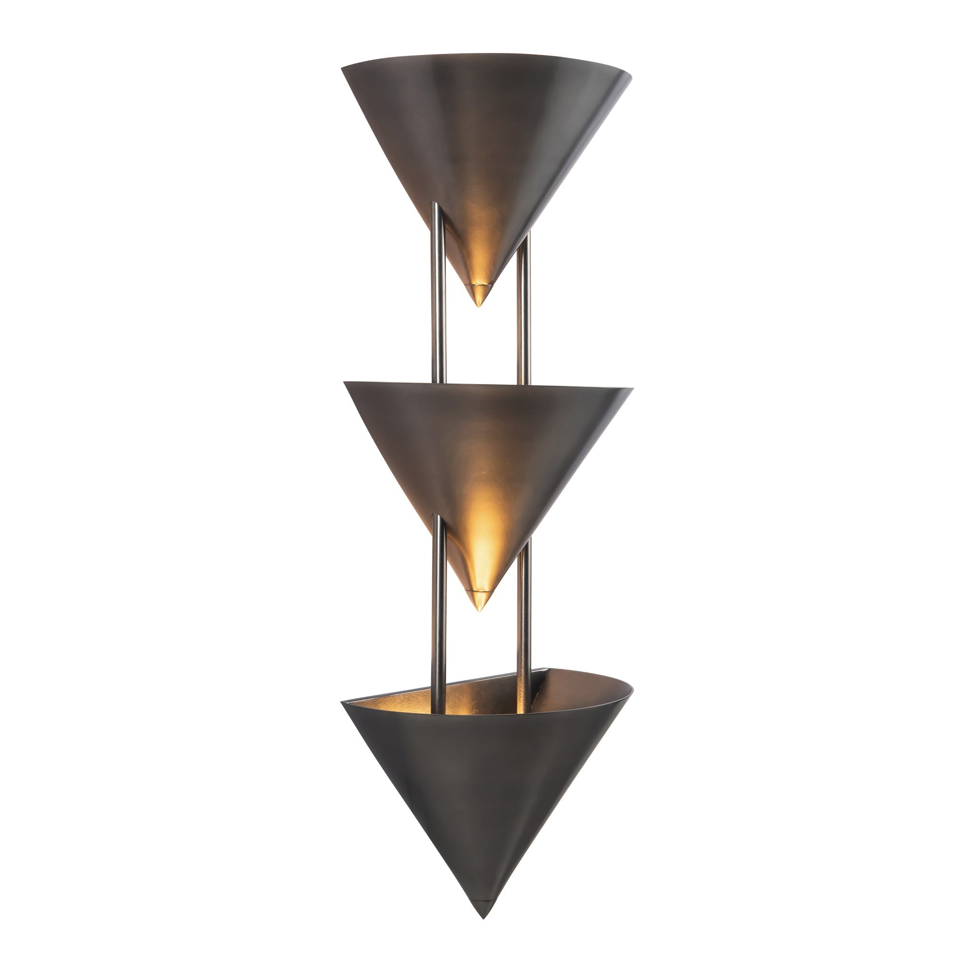 Alora Canada - WS341328STA - Three Light Wall Sconce - Versus - Aged Steel