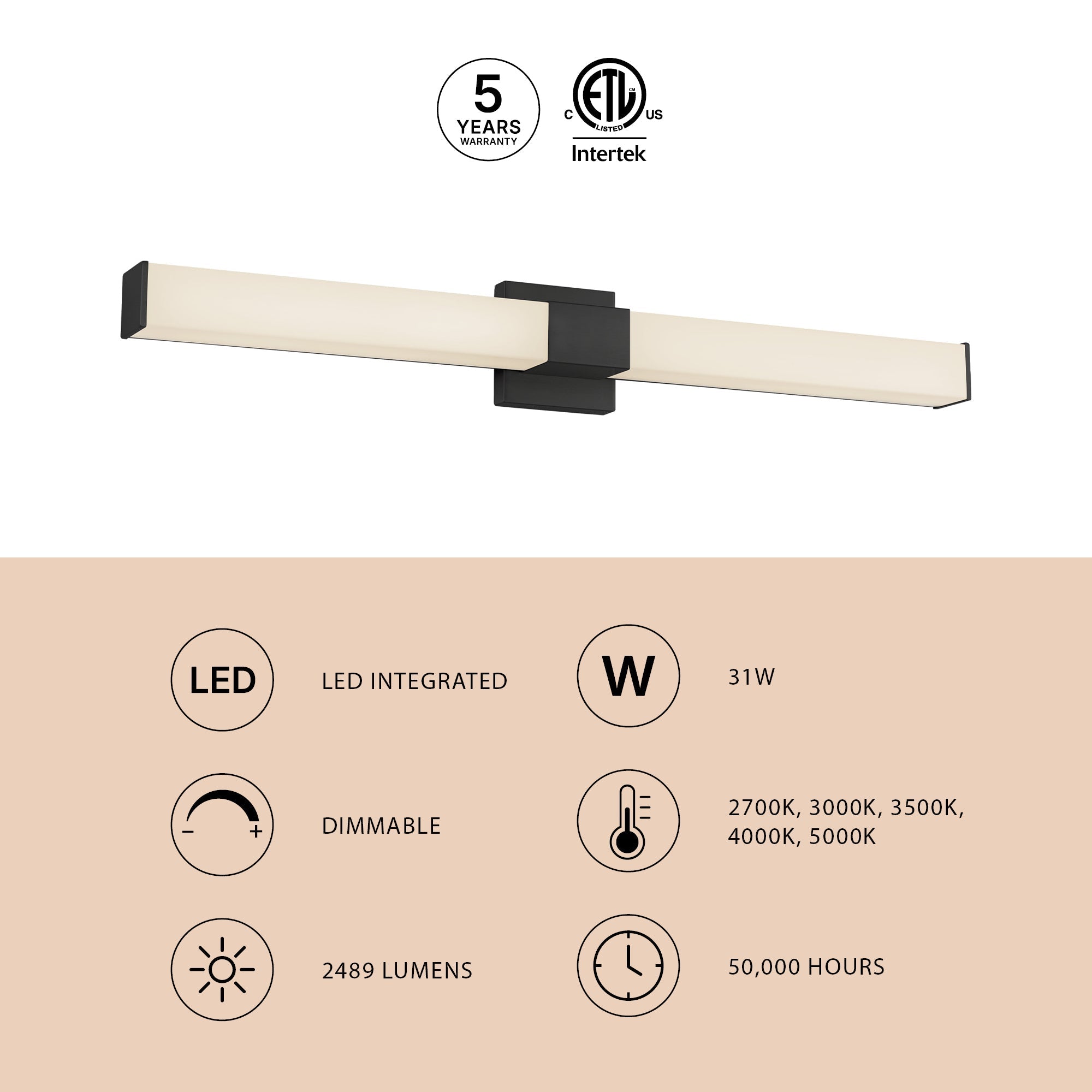 Kuzco Lighting WS36-018 Vivi Vanity & Wall Light