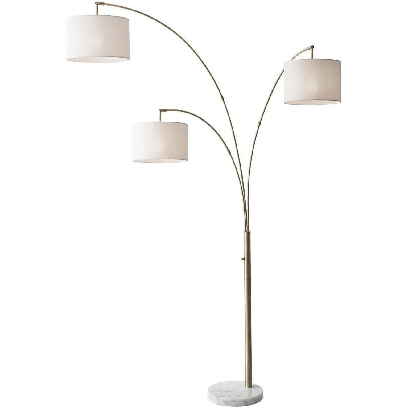 Adesso Home - Bowery Three-Arm Arc Floor Lamp - 4250-21 - Canada Light Shop