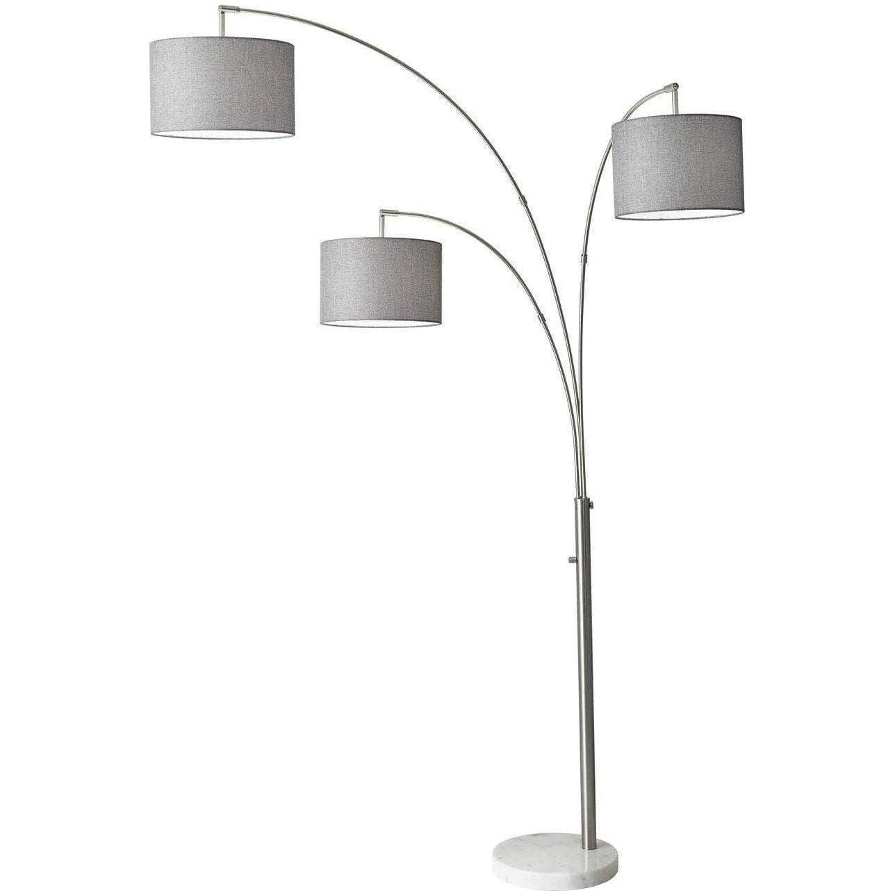 Adesso Home - Bowery Three-Arm Arc Floor Lamp - 4250-22 - Canada Light Shop