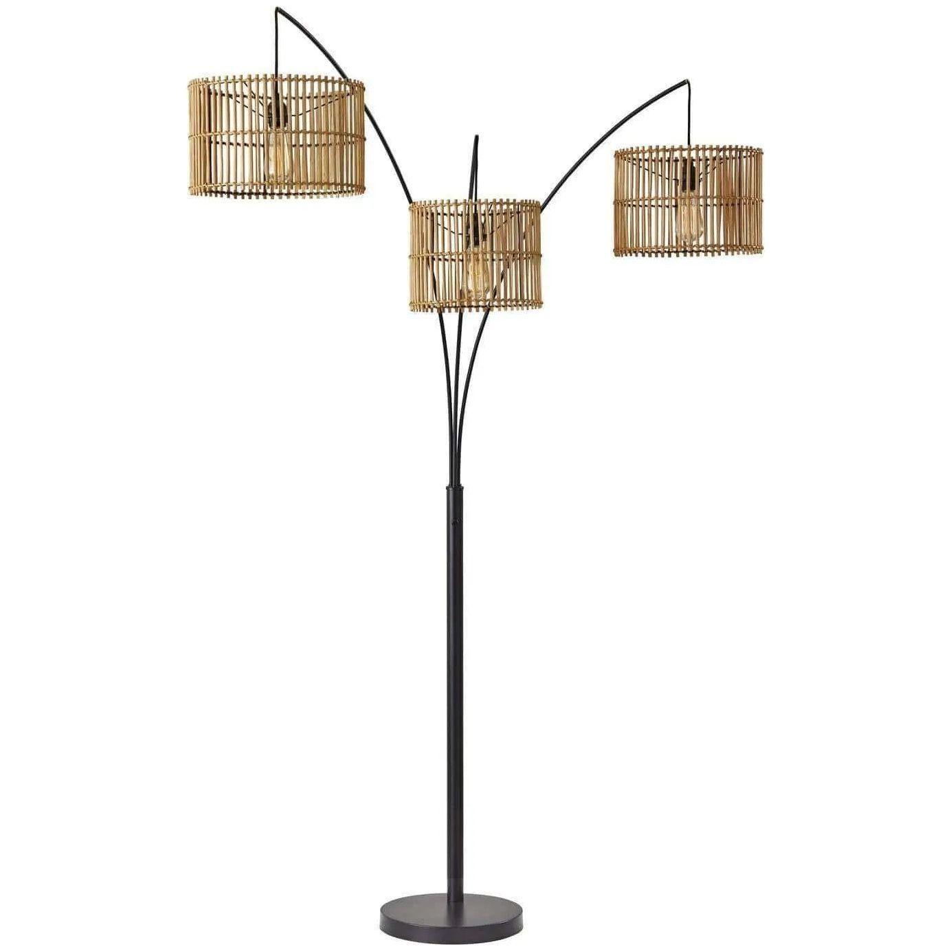Adesso Home - Cabana Three-Arm Floor Lamp - 4199-12 - Canada Light Shop