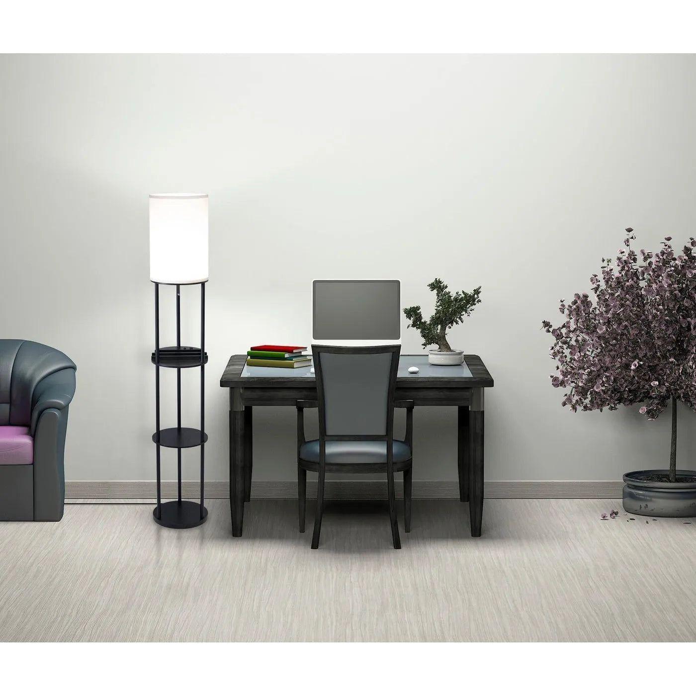 Adesso Home - Charging Station Floor Lamp - 3116-01 - Canada Light Shop