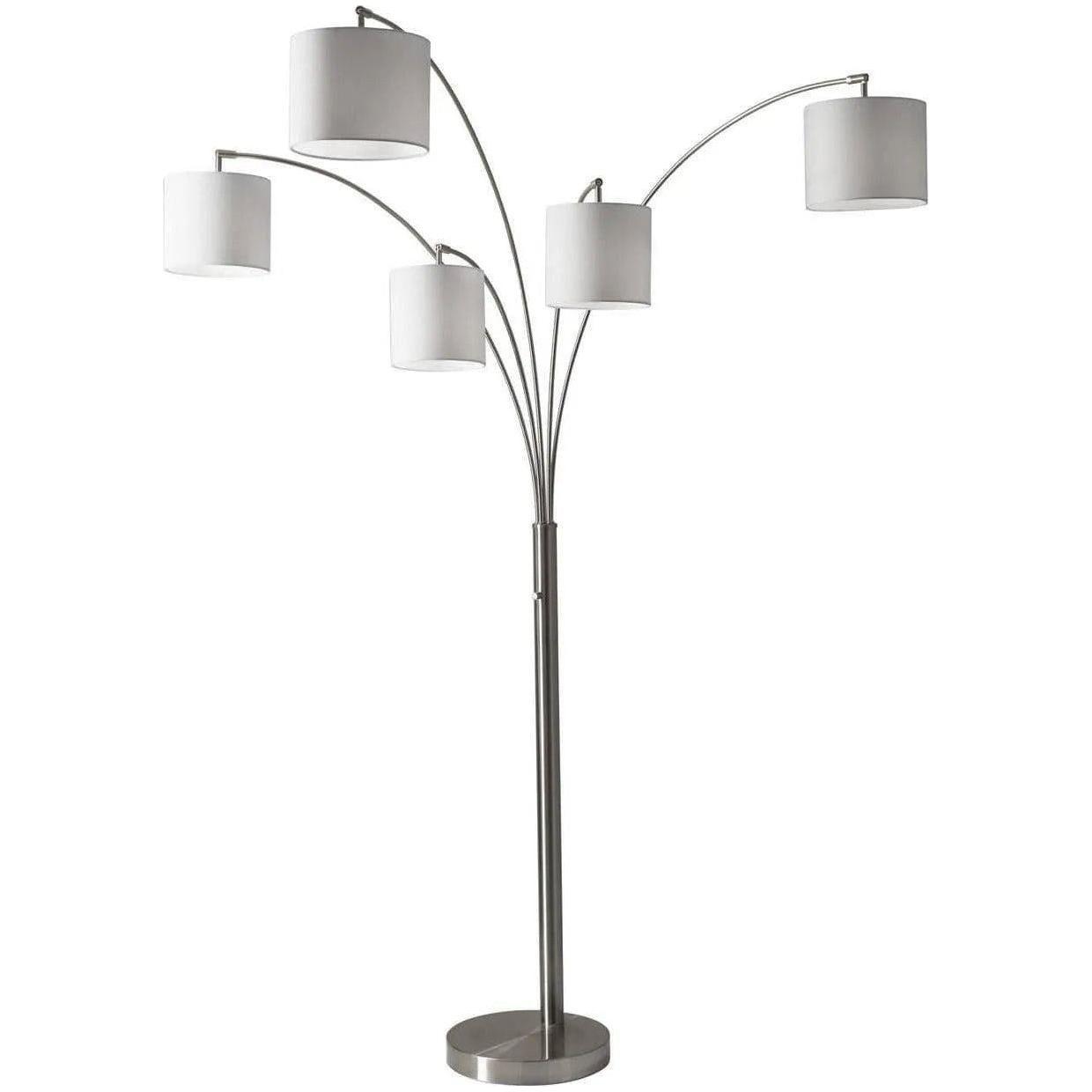 Adesso Home - Trinity 5-Arm Arc Floor Lamp - 4239-22 - Canada Light Shop