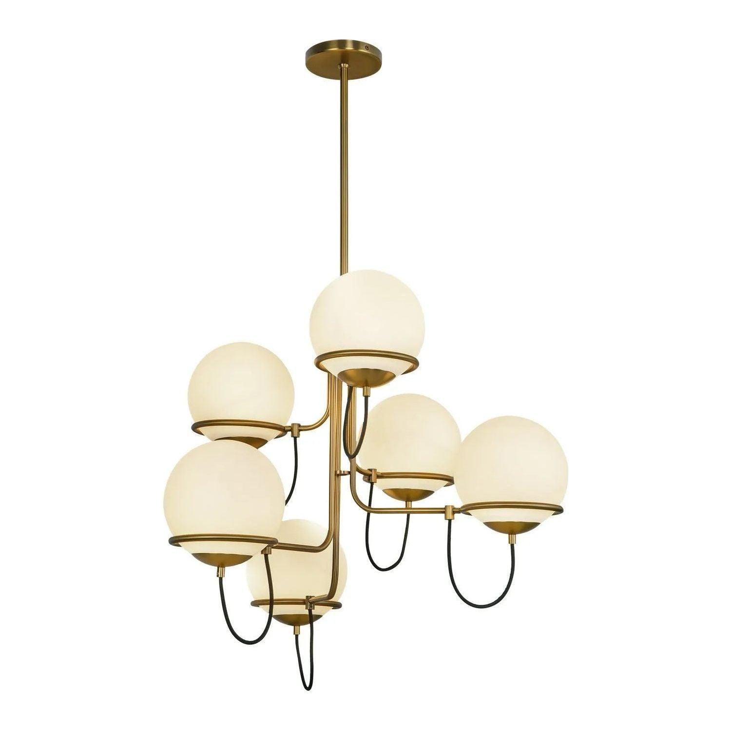 Alora Lighting - Alba Chandelier - CH458632AGOP - Canada Light Shop