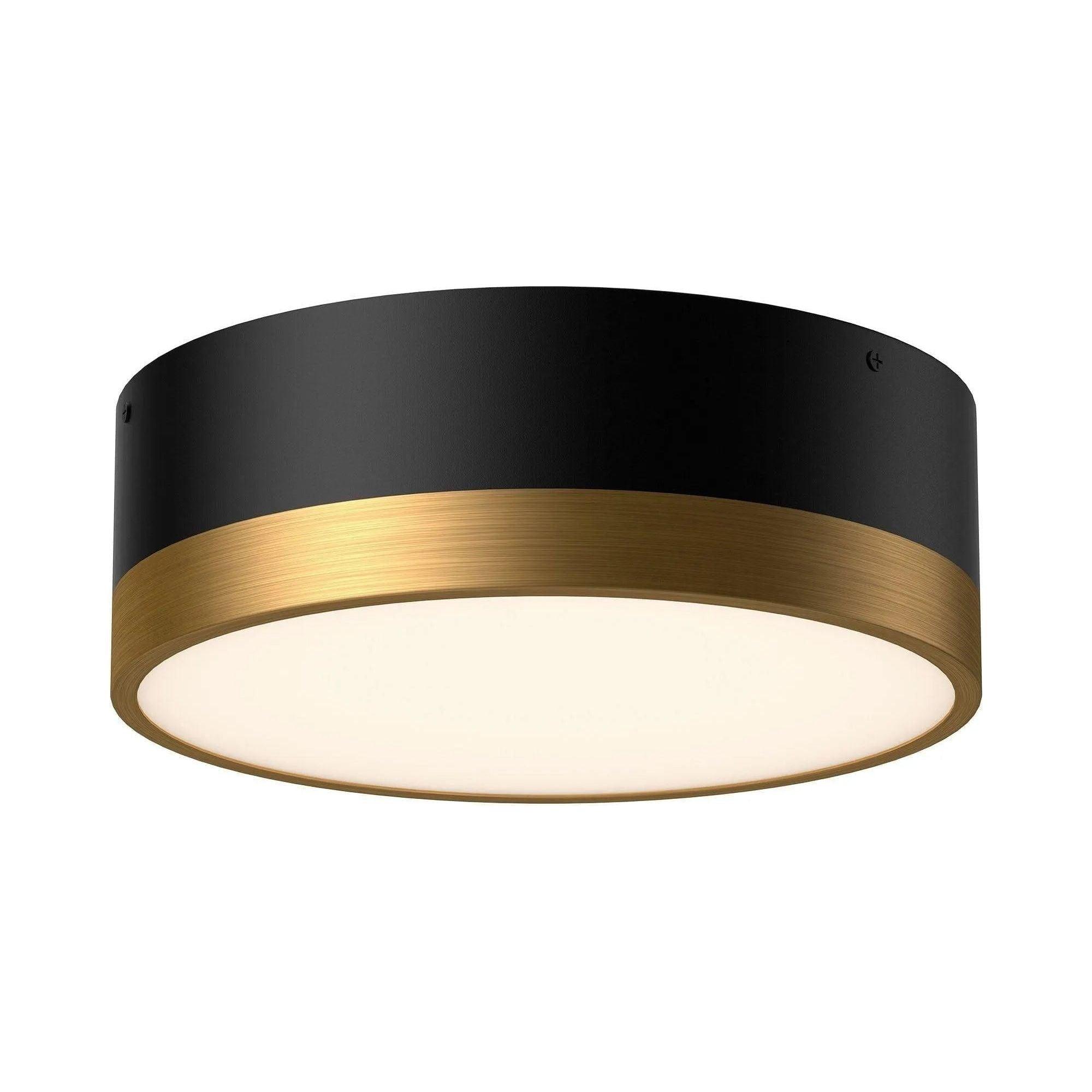 Alora Lighting - Brisbane Two-Tone Flush Mount - FM556212AGMB - Canada Light Shop