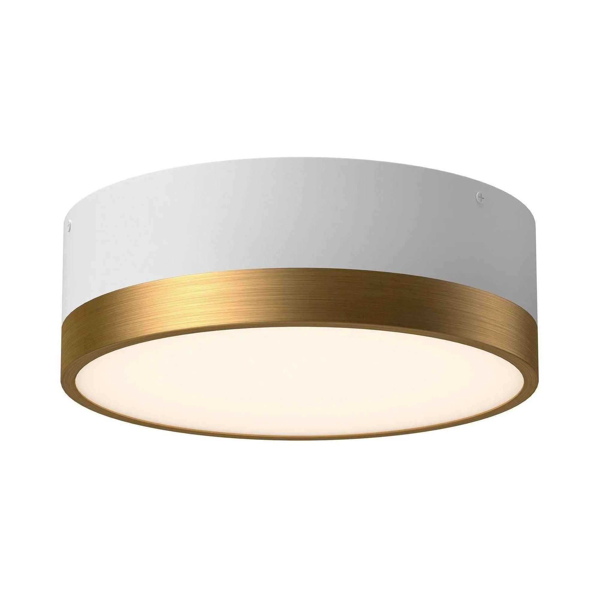 Alora Lighting - Brisbane Two-Tone Flush Mount - FM556212AGWH - Canada Light Shop