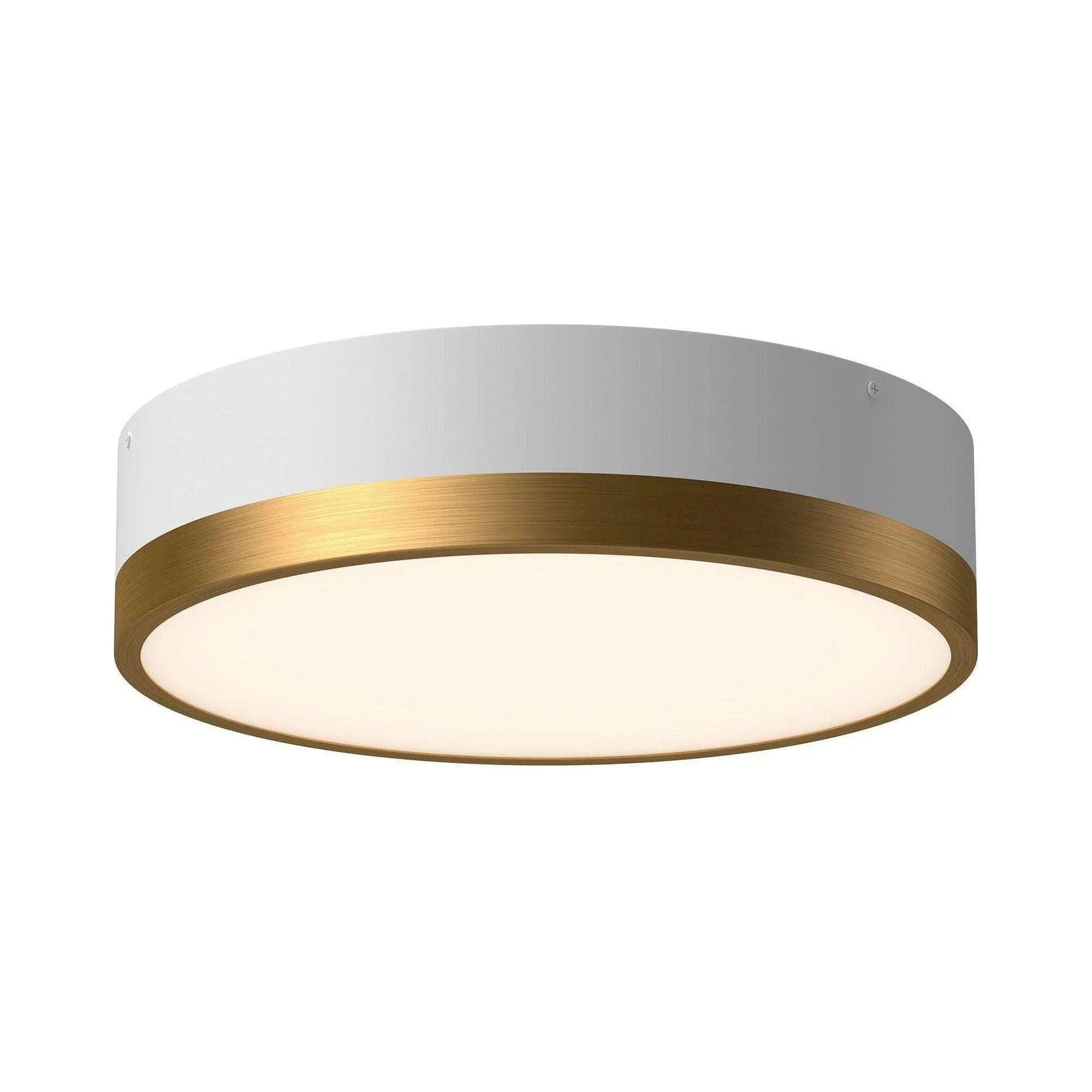 Alora Lighting - Brisbane Two-Tone Flush Mount - FM556216AGWH - Canada Light Shop