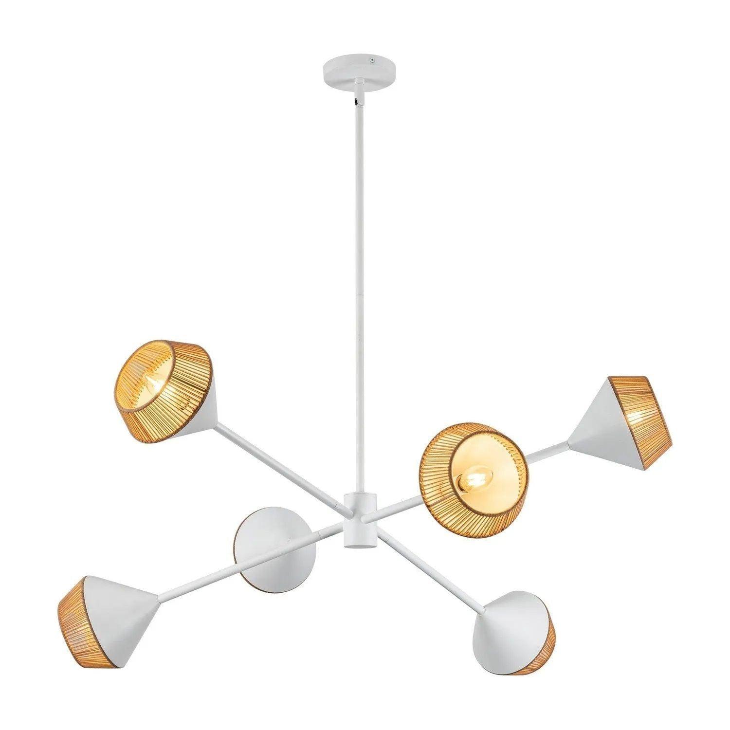 Alora Lighting - Daphne Chandelier - CH633638WHBR - Canada Light Shop